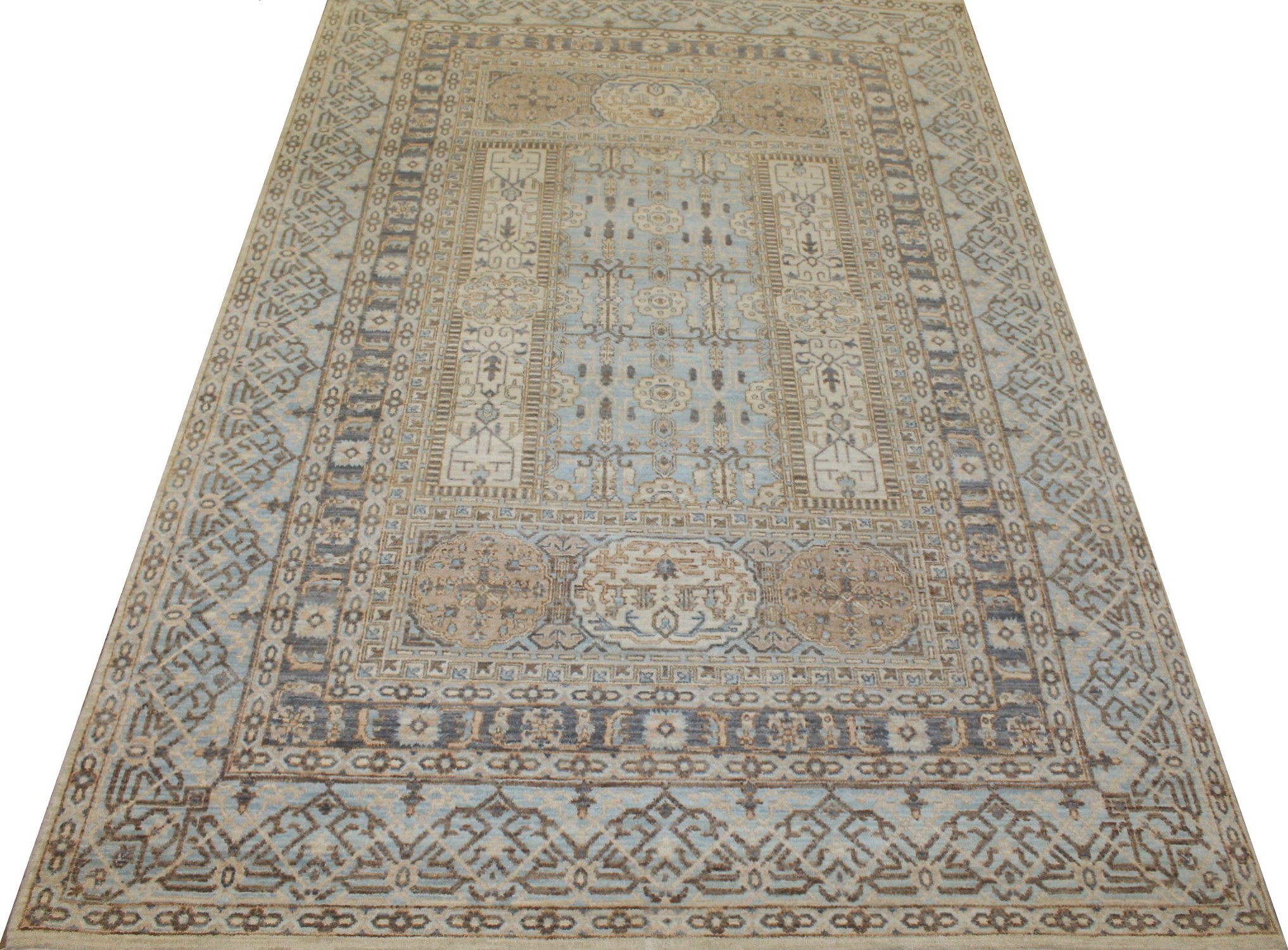 6x9 Traditional Hand Knotted Wool Area Rug - MR024100