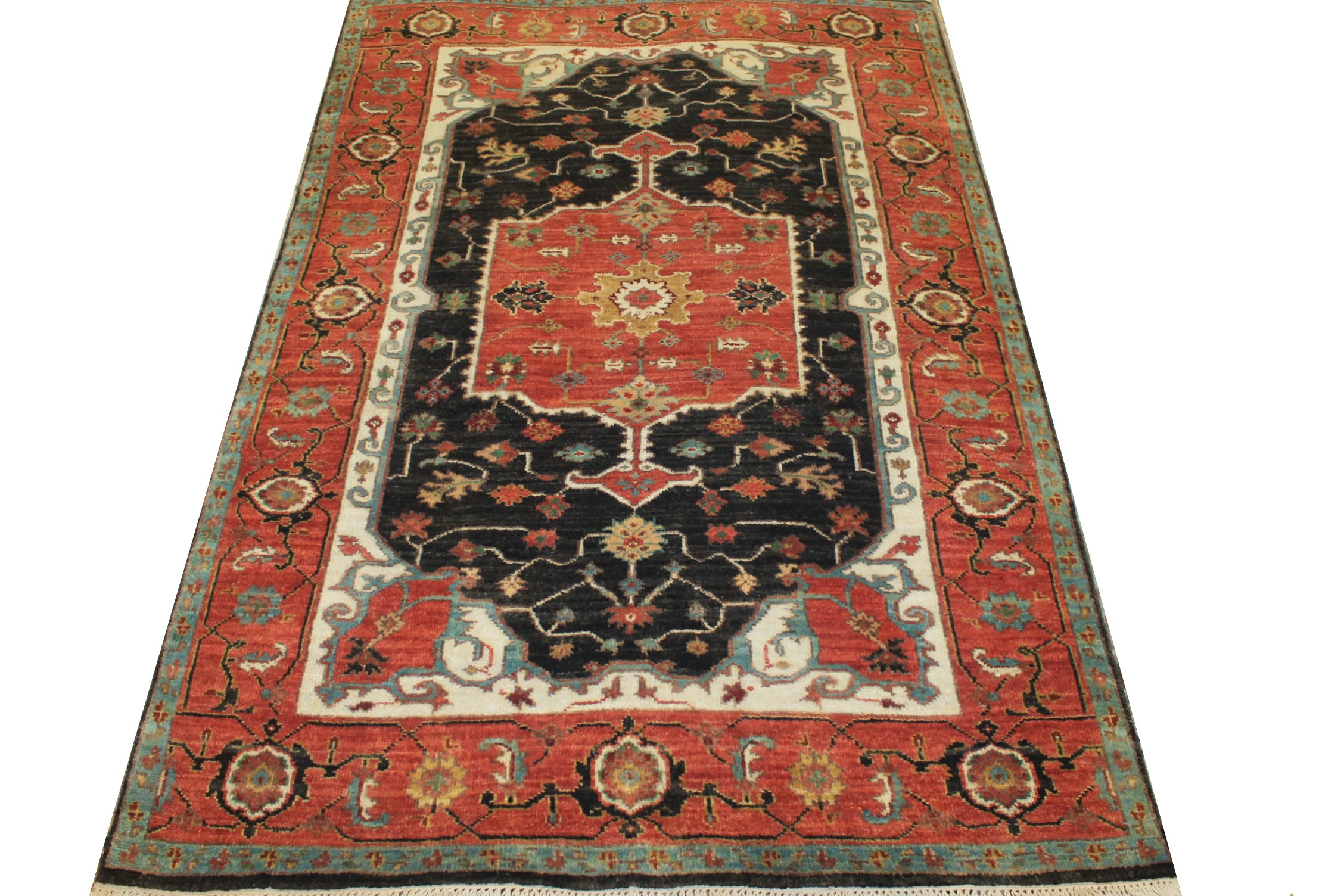 4x6 Heriz/Serapi Hand Knotted Wool Area Rug - MR024285