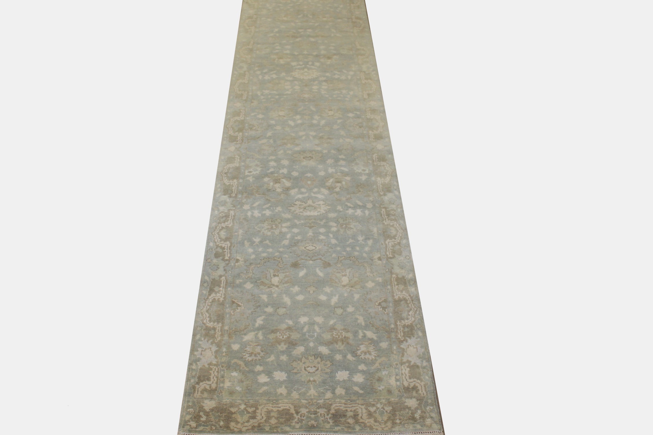 12 ft. Runner Oushak Hand Knotted Wool Area Rug - MR024322