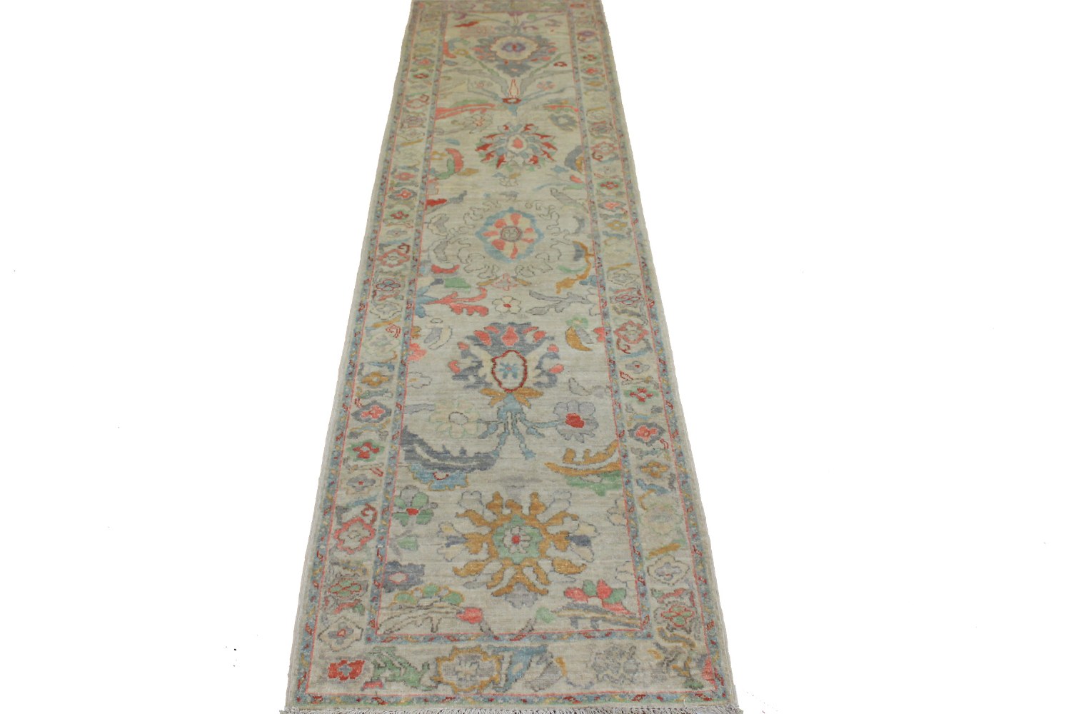 10 ft. Runner Oushak Hand Knotted Wool Area Rug - MR024362