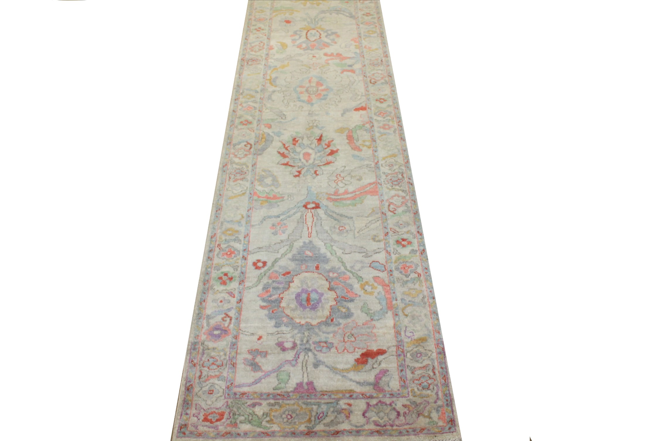 10 ft. Runner Oushak Hand Knotted Wool Area Rug - MR024362