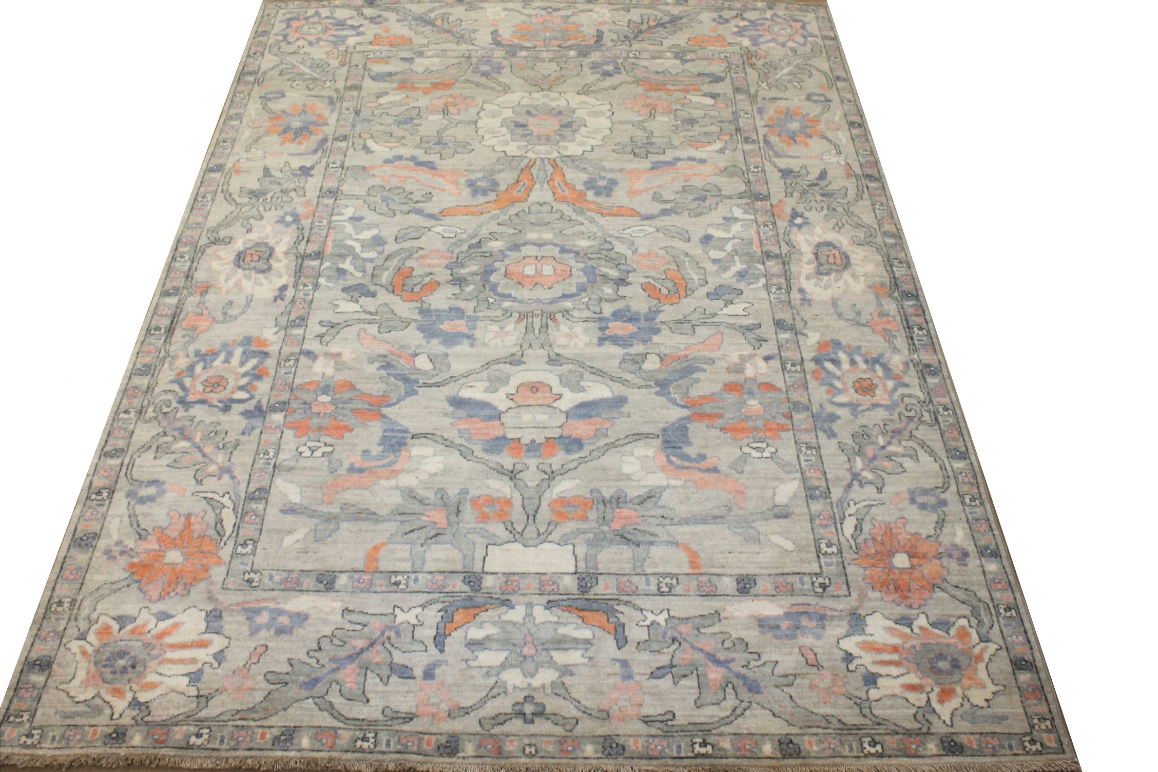 6x9 Oushak Hand Knotted Wool Area Rug - MR024375