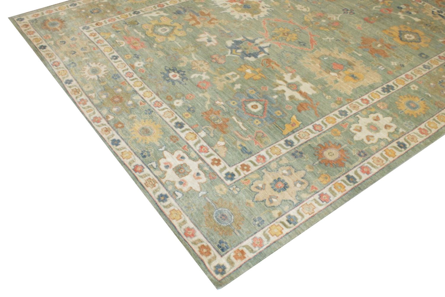 10x14 Oushak Hand Knotted Wool Area Rug - MR024378