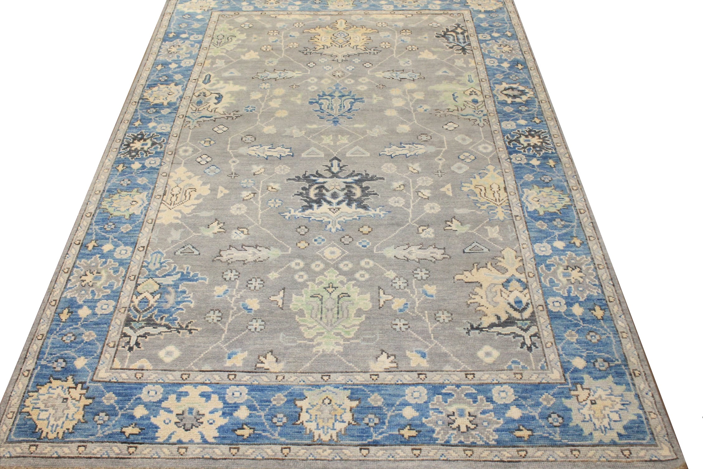 6x9 Oushak Hand Knotted Wool Area Rug - MR024413