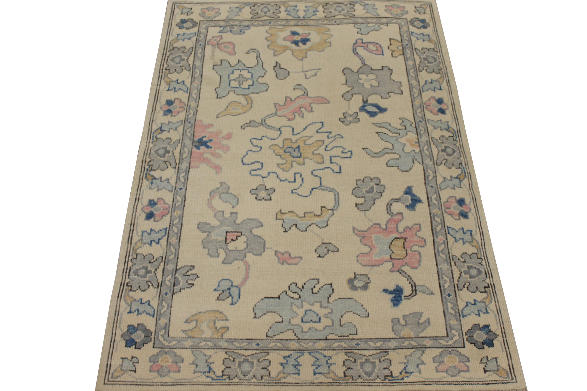 4x6 Oushak Hand Knotted Wool Area Rug - MR024415