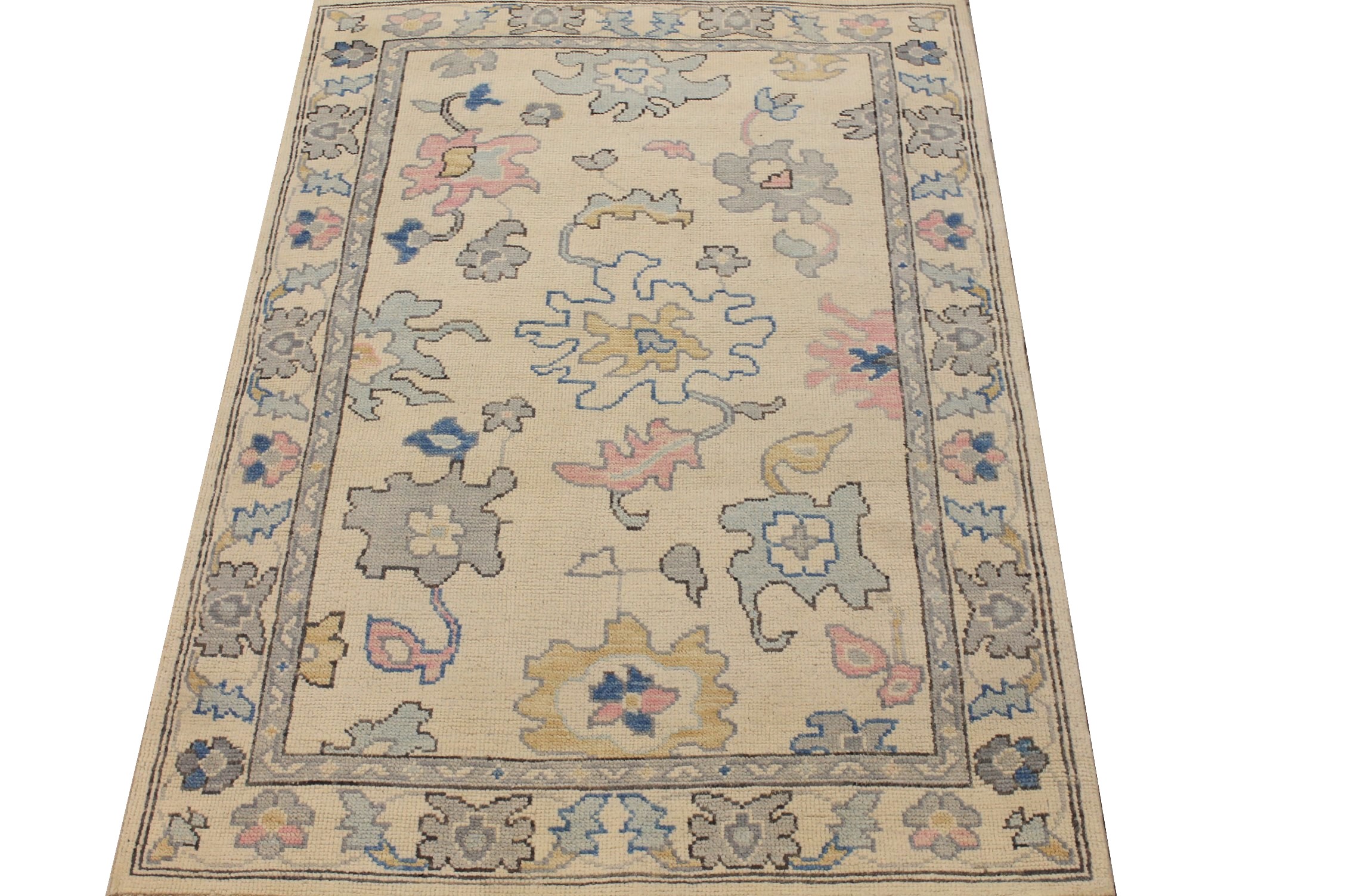 4x6 Oushak Hand Knotted Wool Area Rug - MR024415
