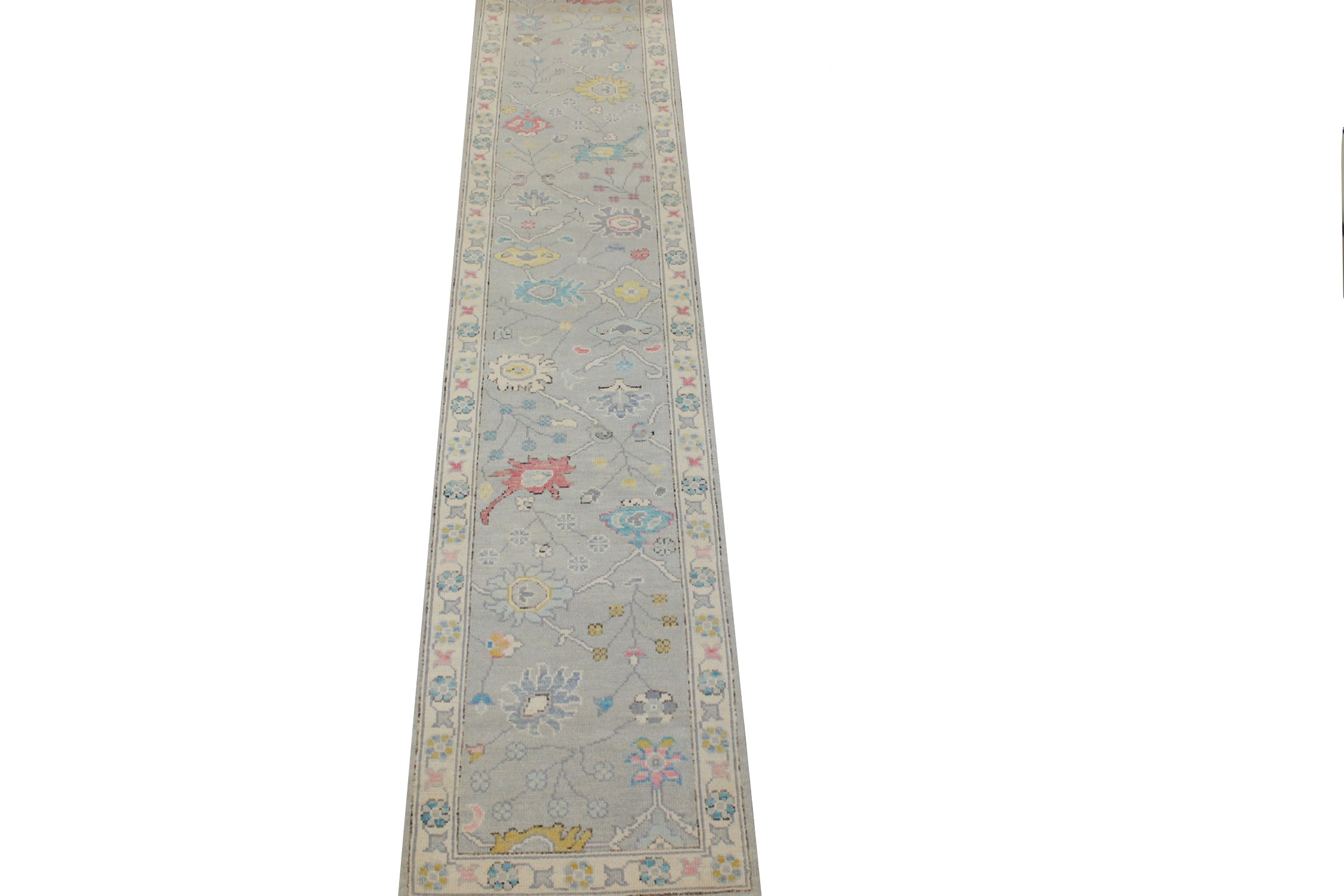 12 ft. Runner Oushak Hand Knotted Wool Area Rug - MR024424