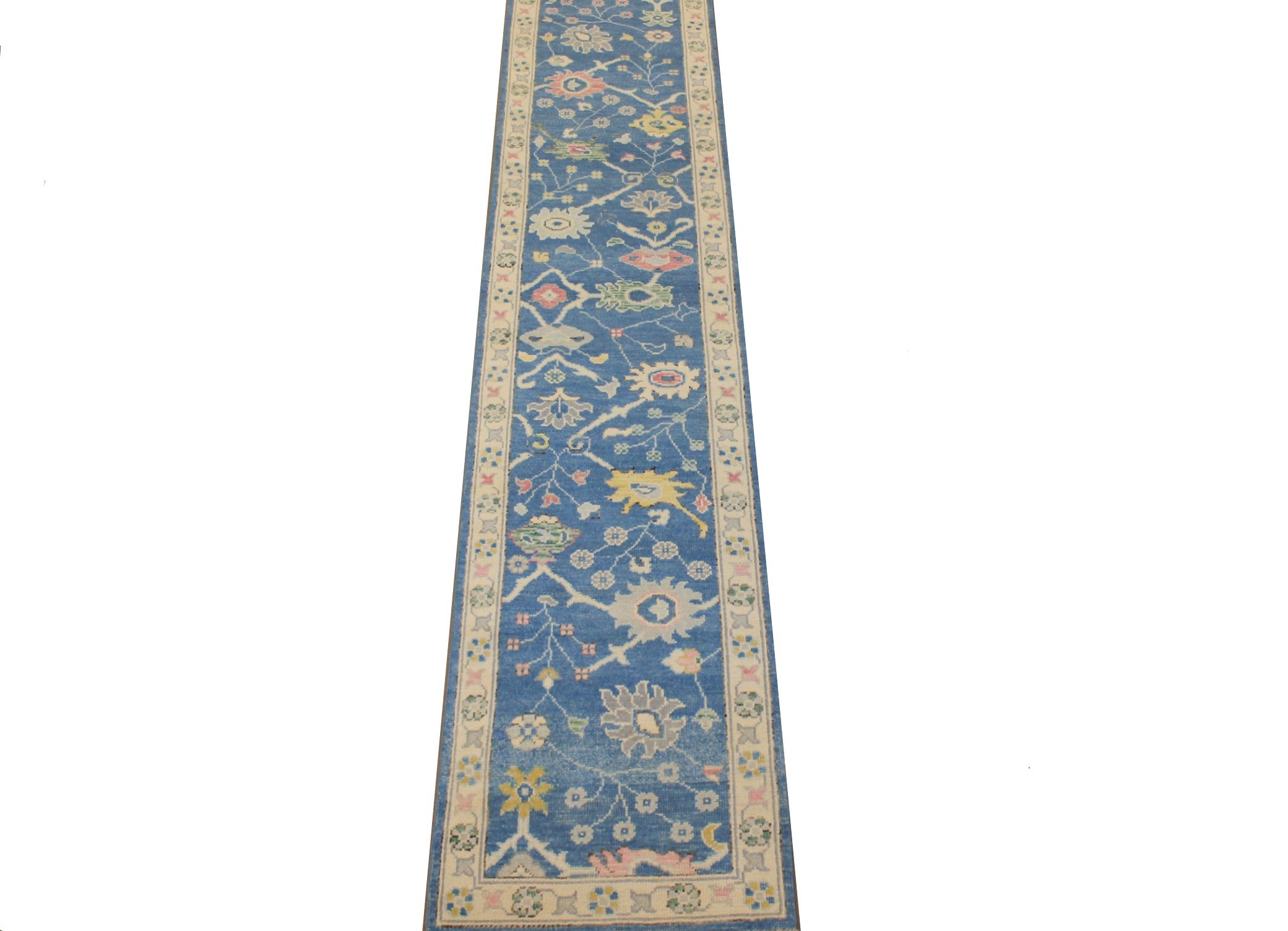 12 ft. Runner Oushak Hand Knotted Wool Area Rug - MR024425