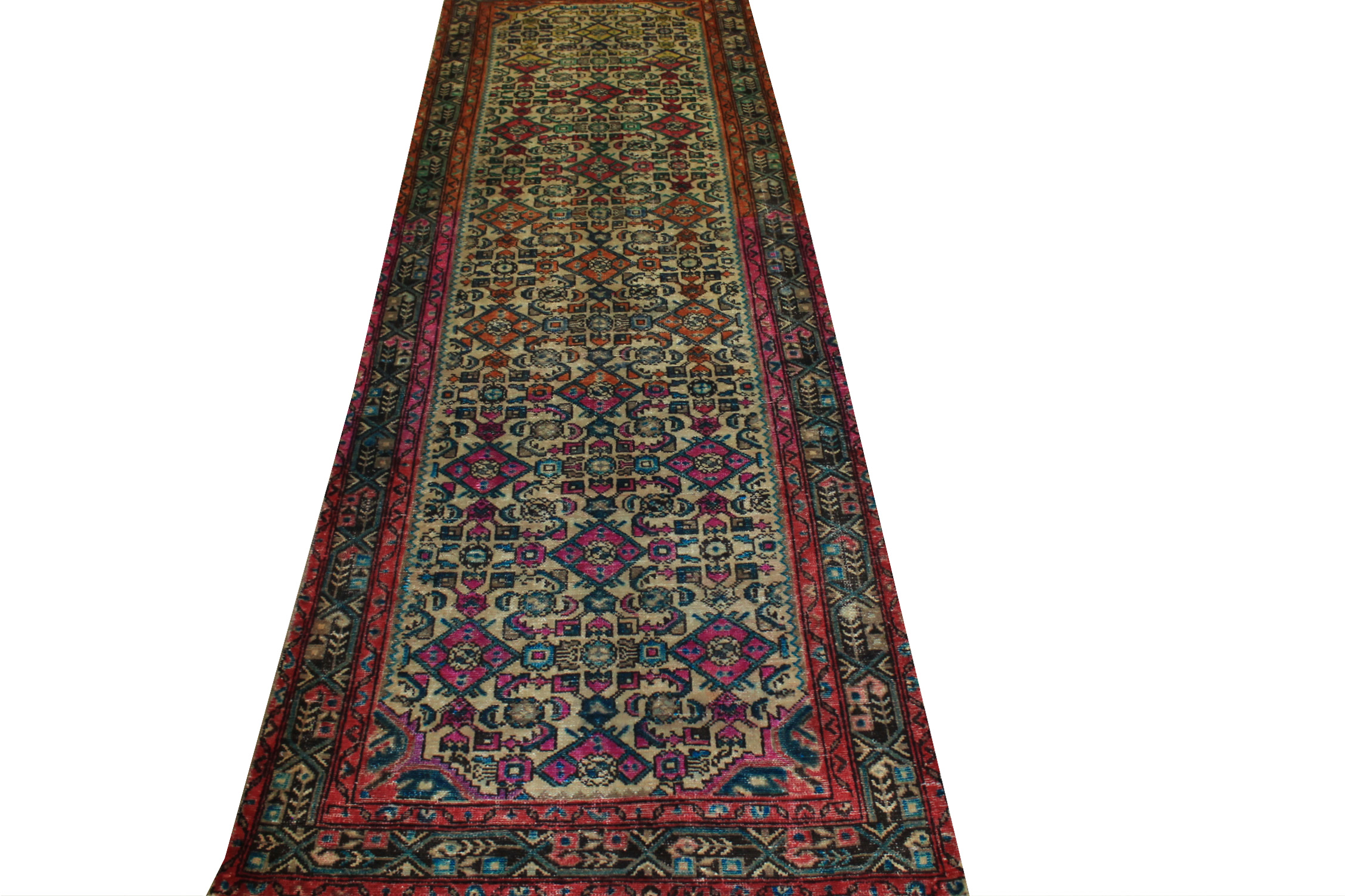 10 ft. Runner Vintage Hand Knotted Wool Area Rug - MR024452