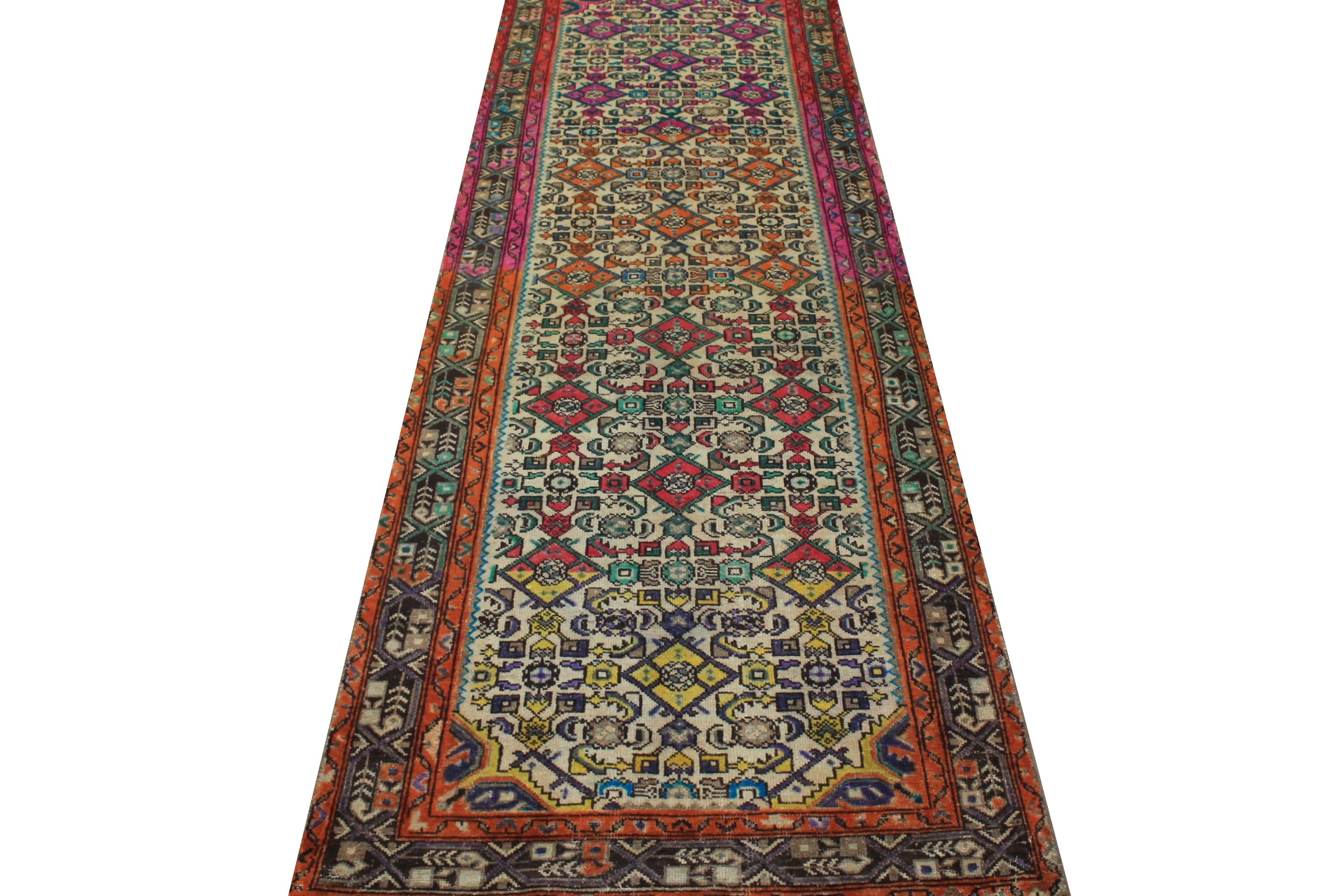 10 ft. Runner Vintage Hand Knotted Wool Area Rug - MR024452