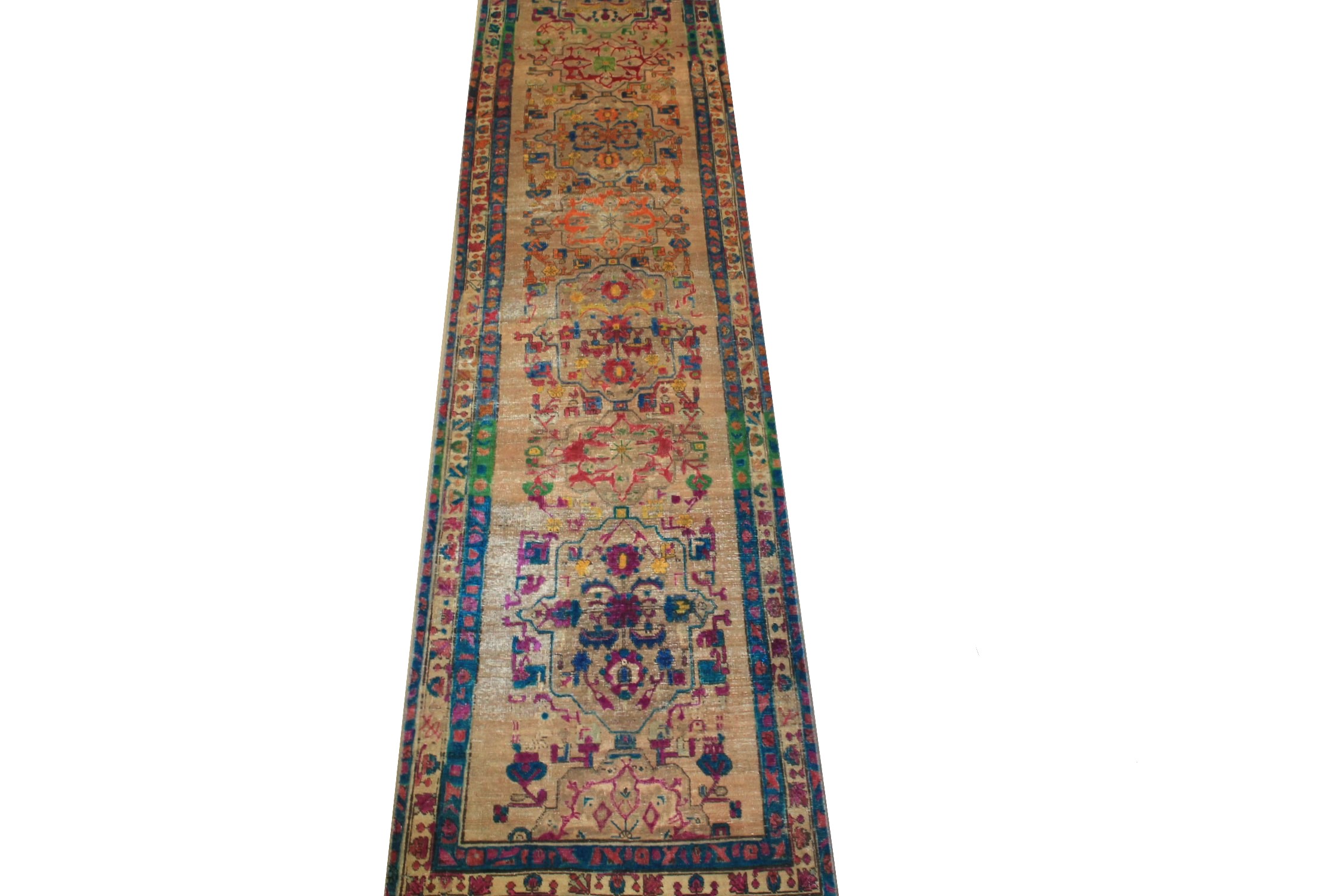 13 ft. & Longer Runner Vintage Hand Knotted Wool Area Rug - MR024464