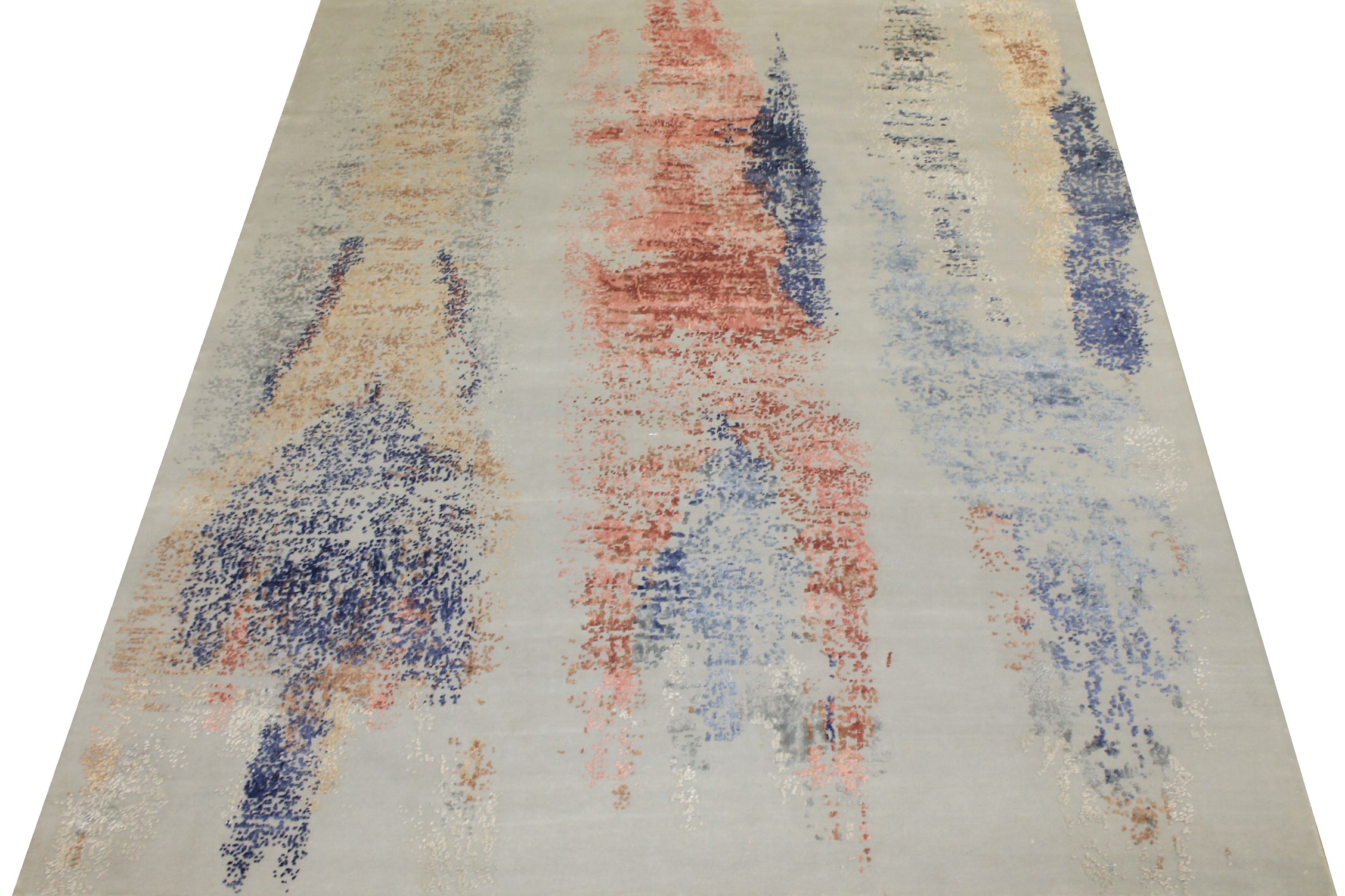 8x10 Modern Hand Knotted Wool & Bamboo Silk Area Rug - MR024660