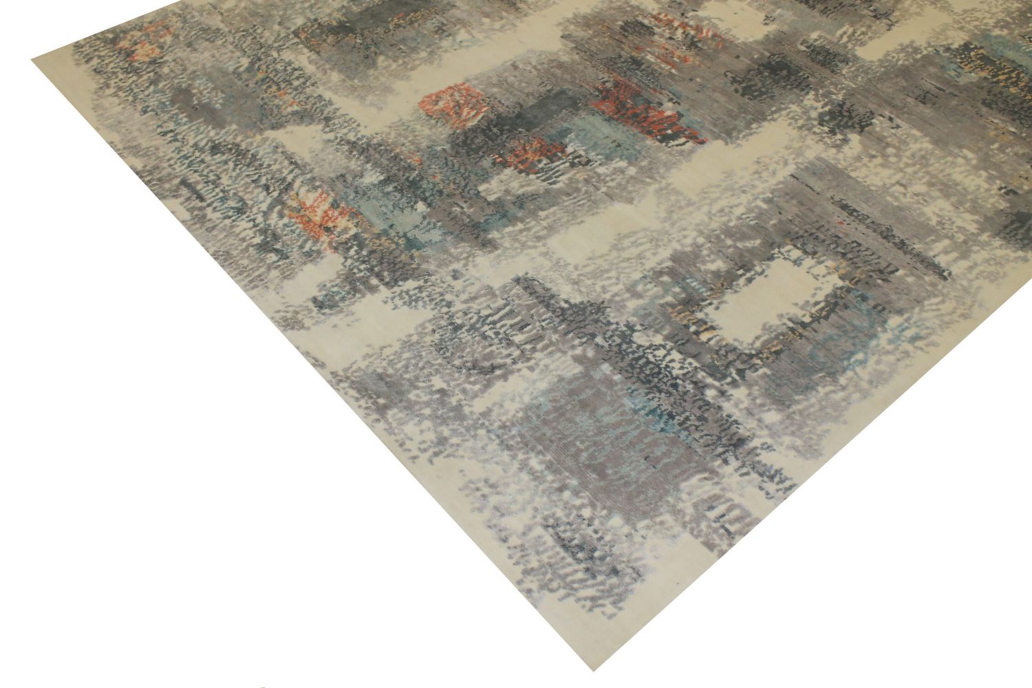 8x10 Modern Hand Knotted Wool & Bamboo Silk Area Rug - MR024662