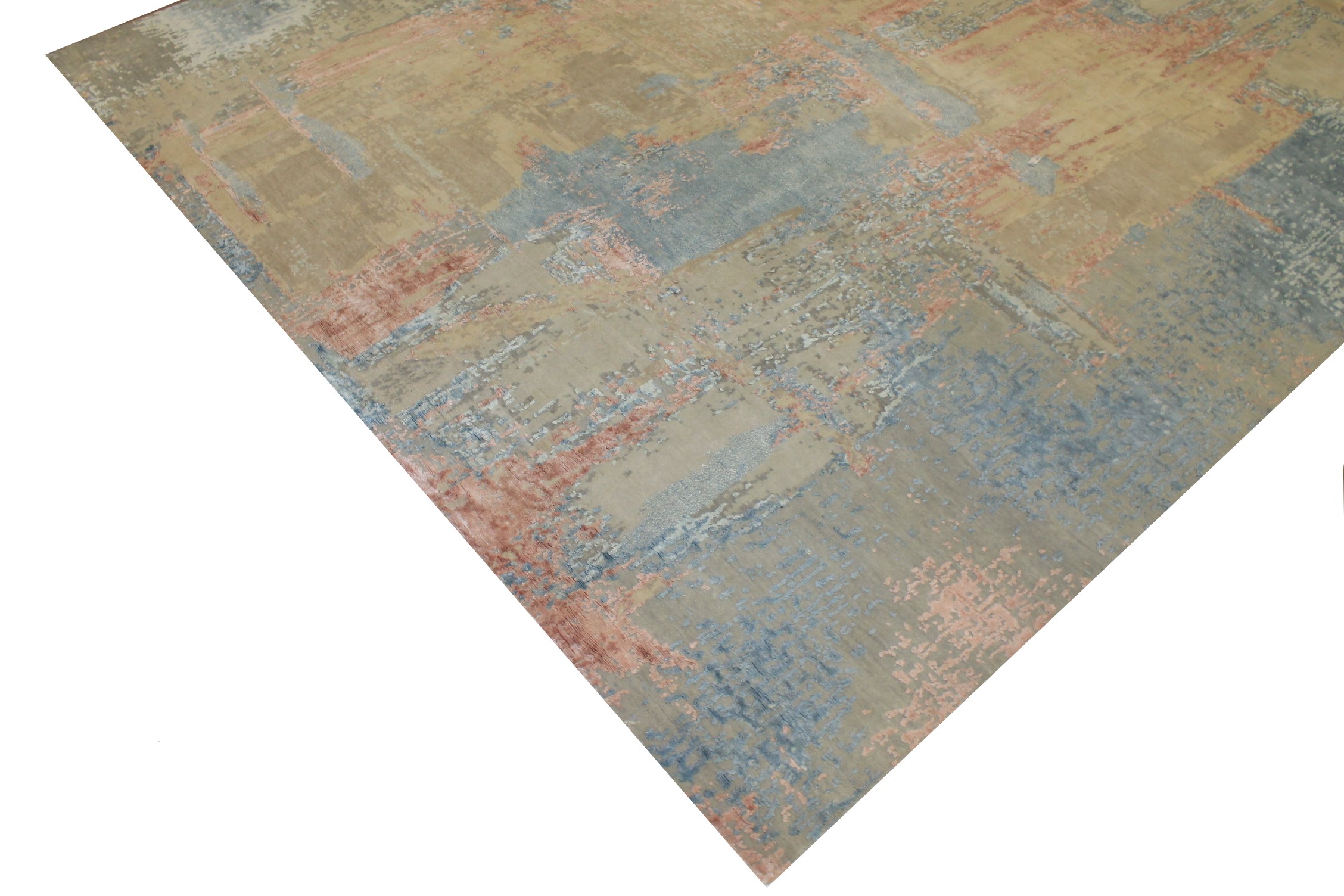 9x12 Modern Hand Knotted Wool & Bamboo Silk Area Rug - MR024663