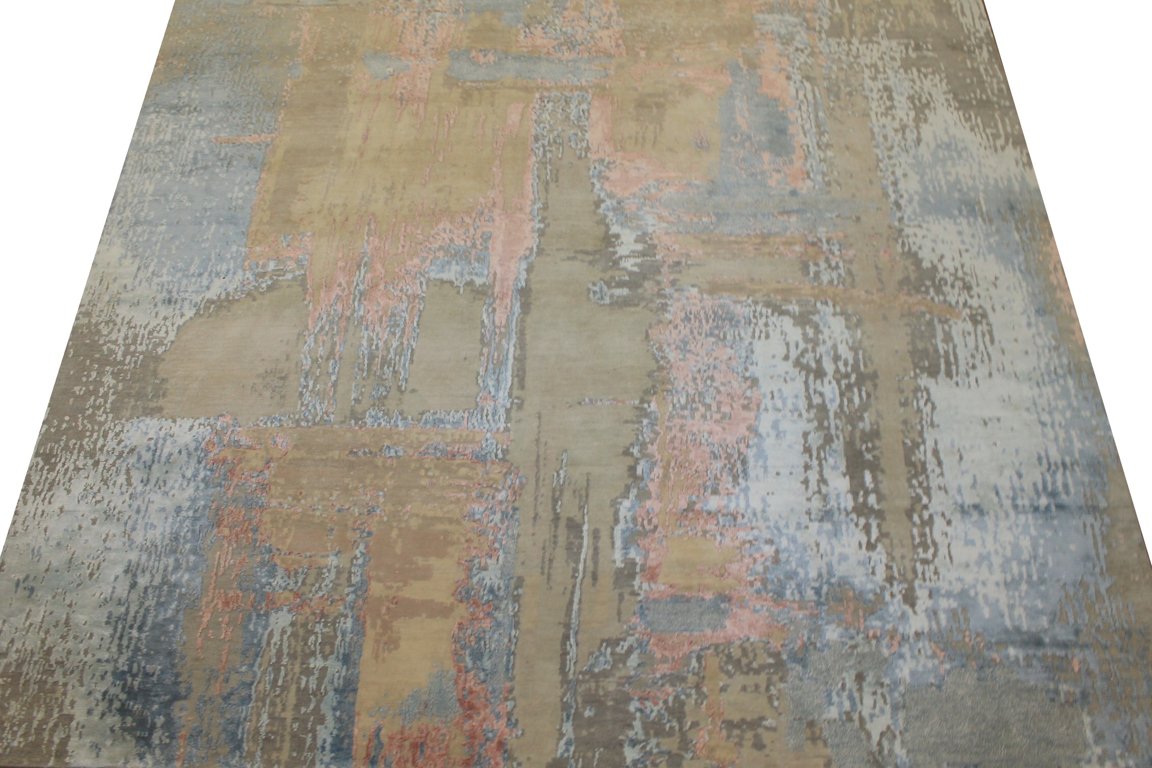 9x12 Modern Hand Knotted Wool & Bamboo Silk Area Rug - MR024663