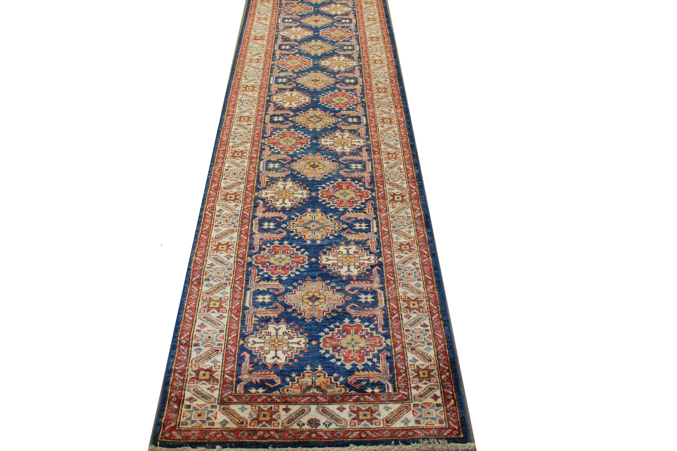 10 ft. Runner Kazak Hand Knotted Wool Area Rug - MR024689