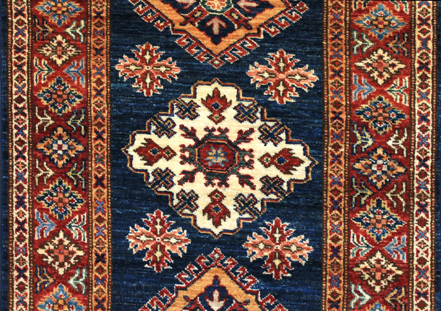 10 ft. Runner Kazak Hand Knotted Wool Area Rug - MR024692