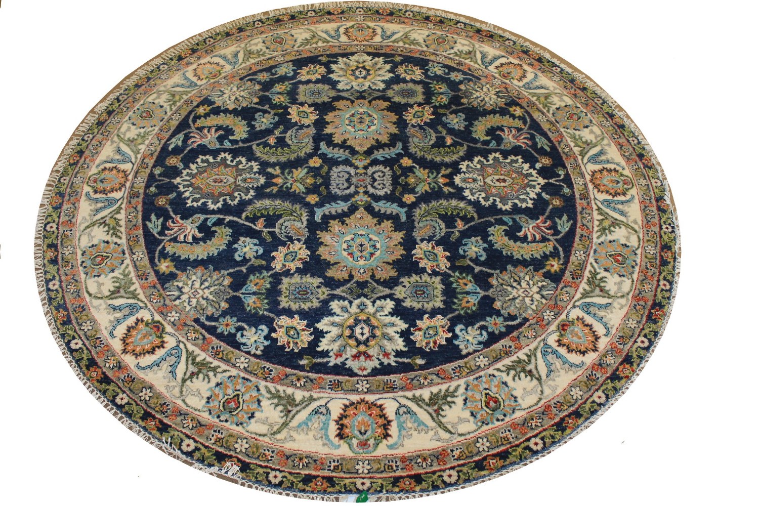 6 ft. - 7 ft. Round & Square Traditional Hand Knotted Wool Area Rug - MR024743