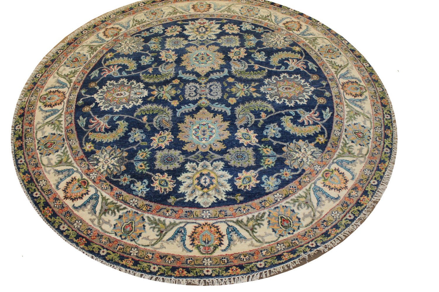 6 ft. - 7 ft. Round & Square Traditional Hand Knotted Wool Area Rug - MR024743