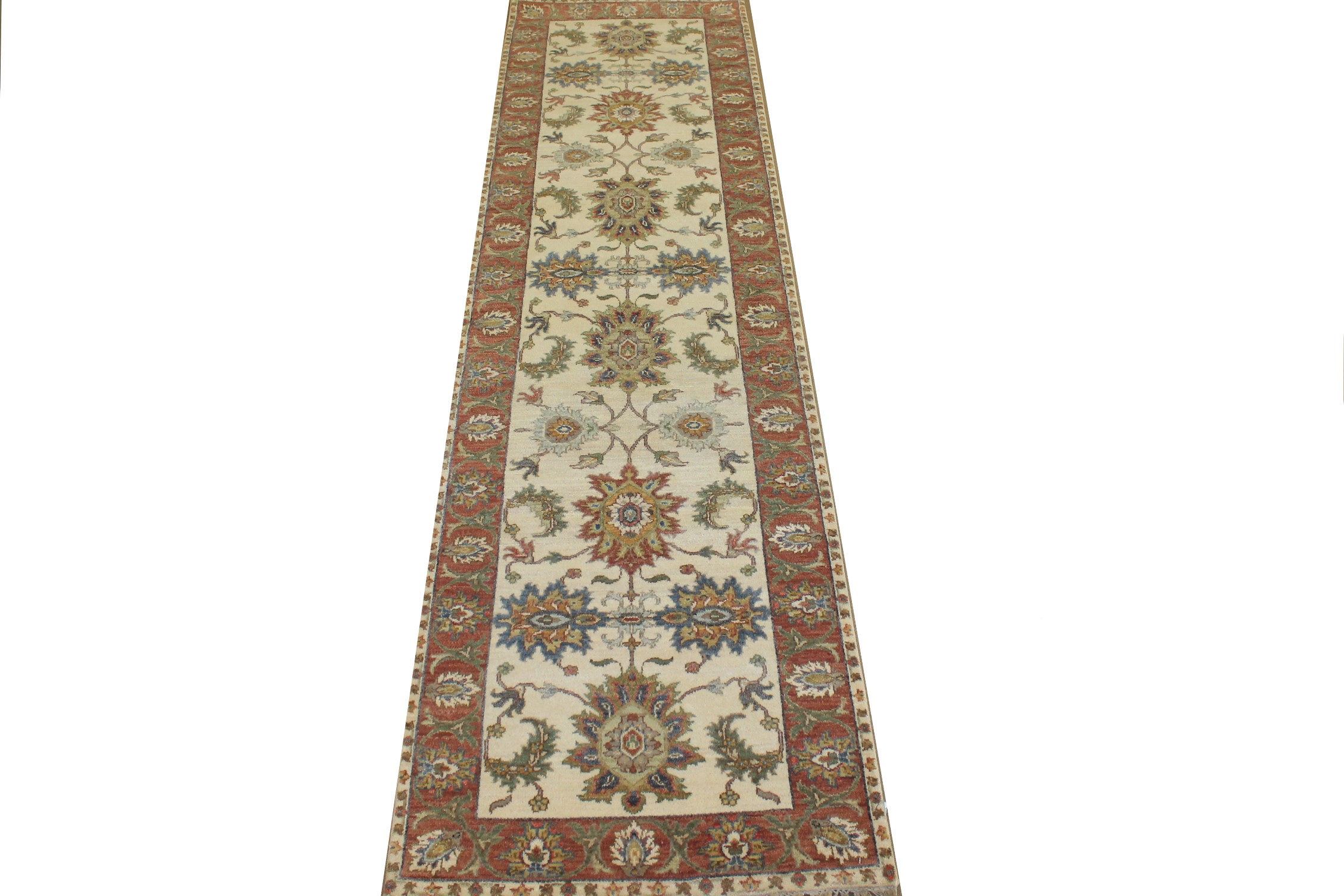 10 ft. Runner Traditional Hand Knotted Wool Area Rug - MR024776