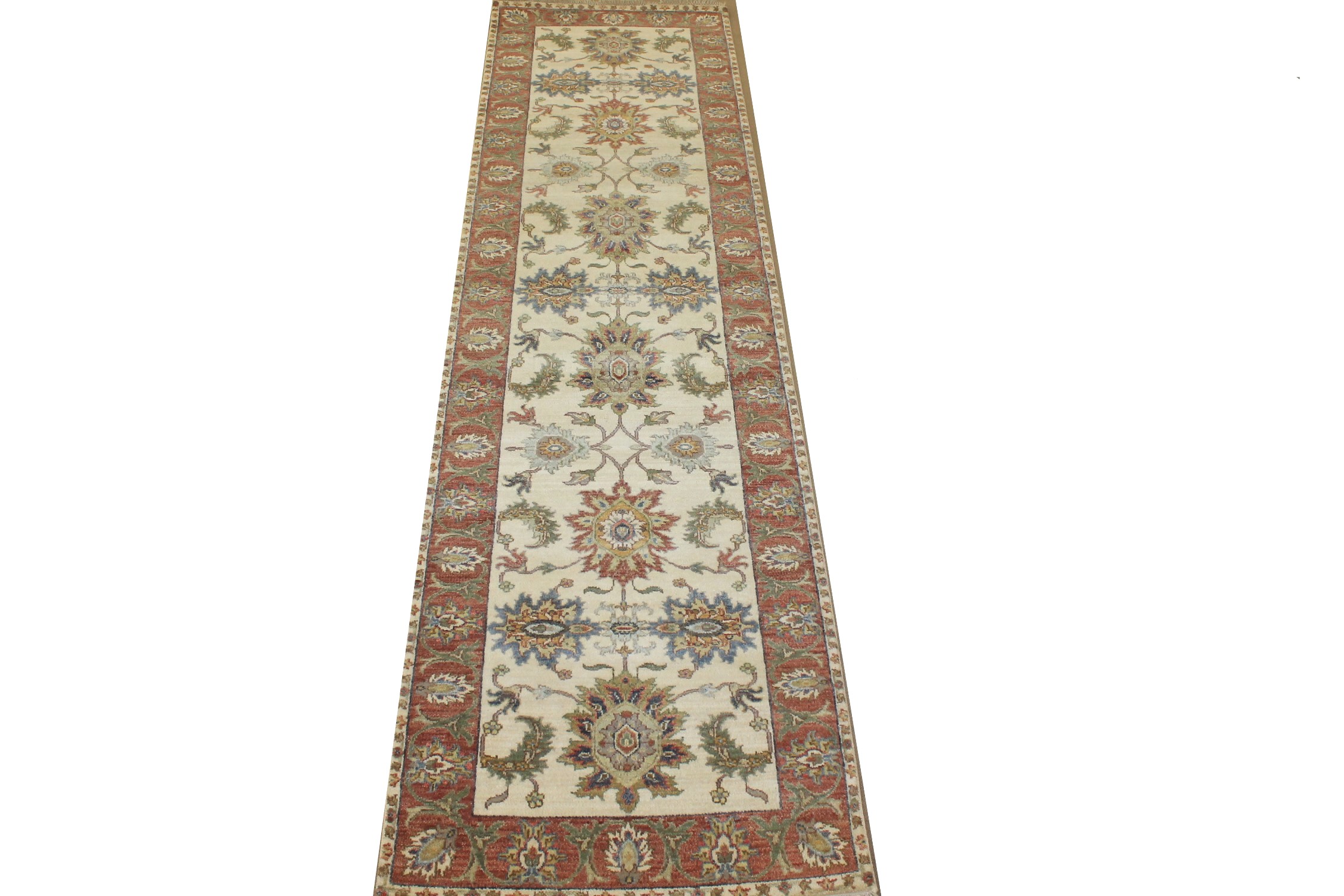 10 ft. Runner Traditional Hand Knotted Wool Area Rug - MR024776