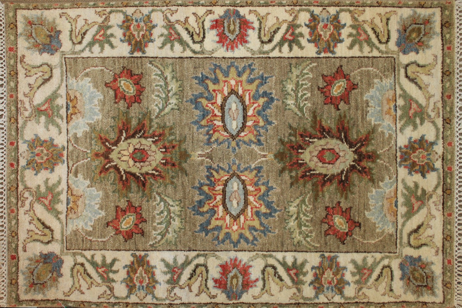 2X3 Traditional Hand Knotted Wool Area Rug - MR024796