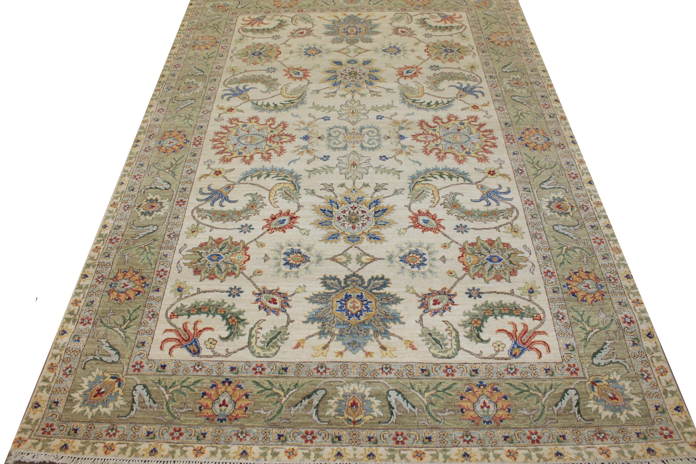 6x9 Traditional Hand Knotted Wool Area Rug - MR024820