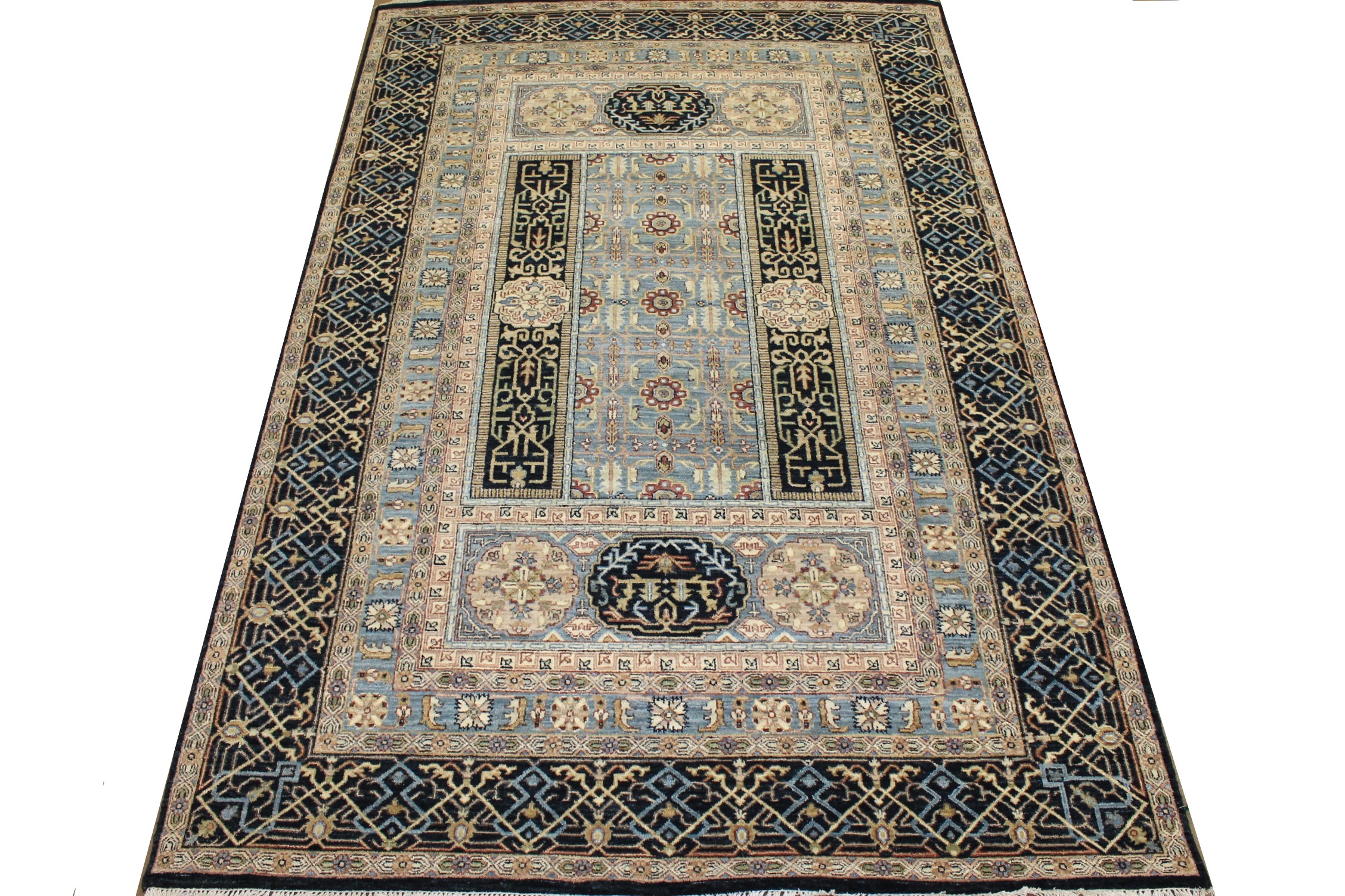 6x9 Traditional Hand Knotted Wool Area Rug - MR024863