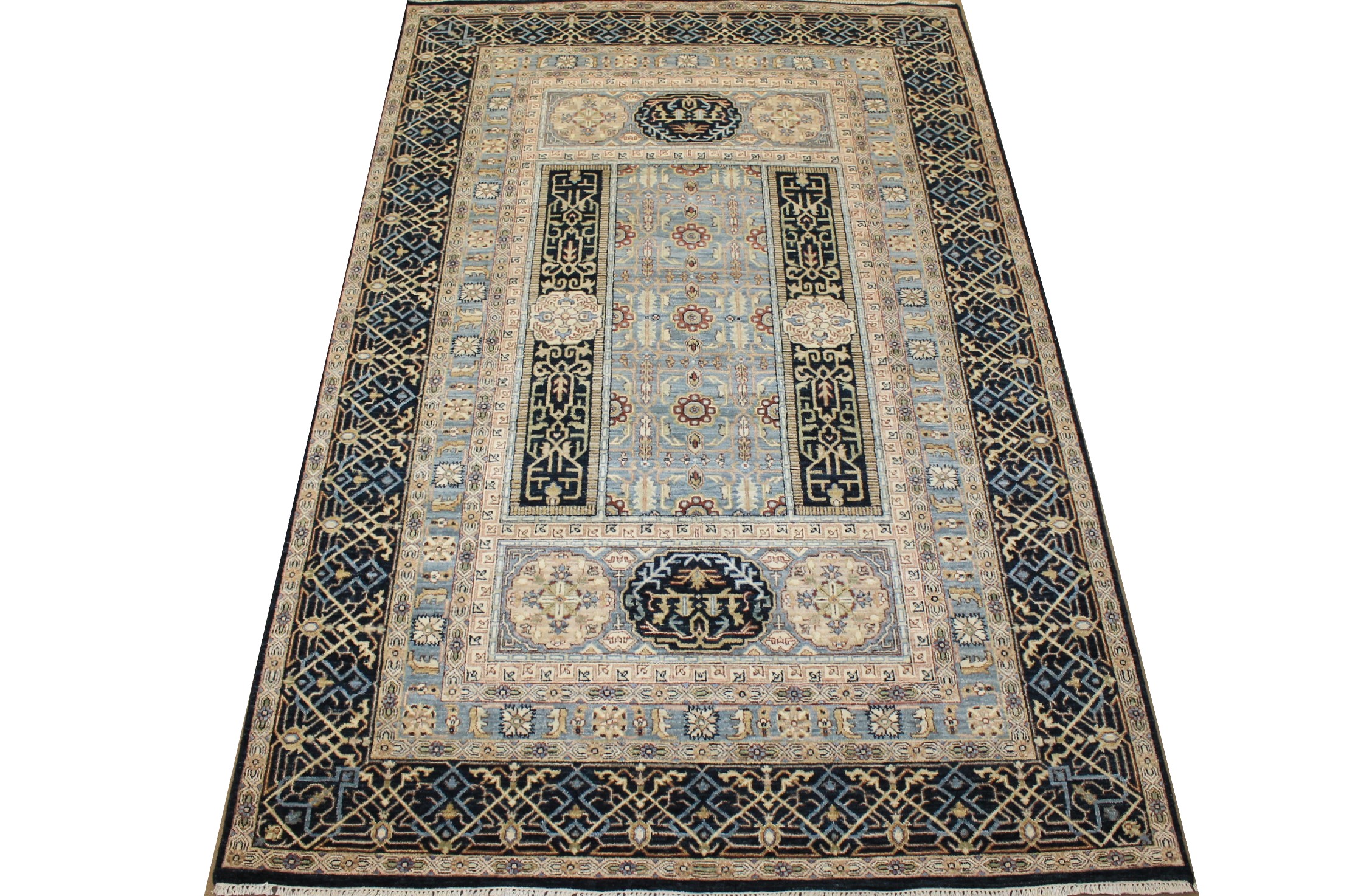 6x9 Traditional Hand Knotted Wool Area Rug - MR024863