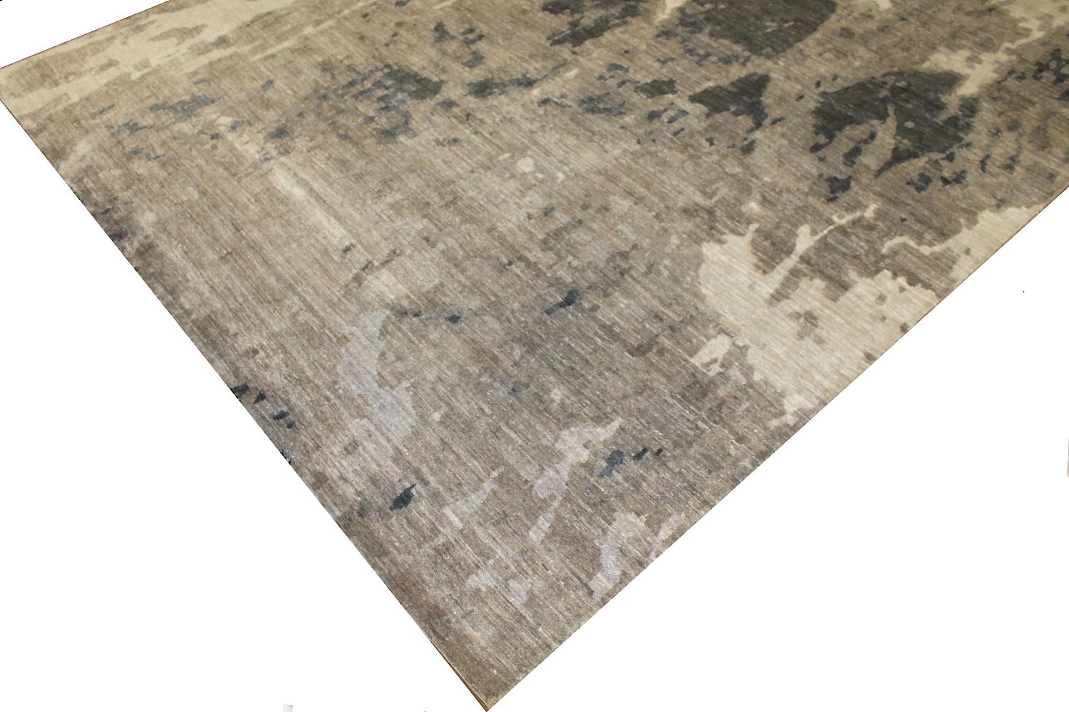 9x12 Modern Hand Knotted Wool & Viscose Area Rug - MR024887