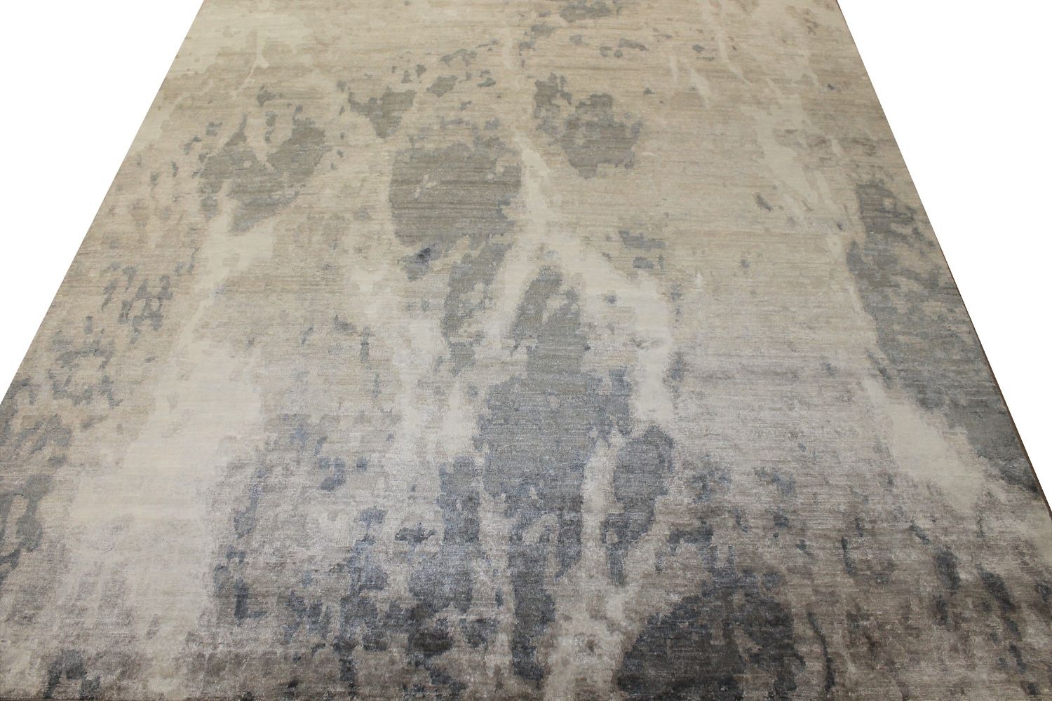 9x12 Modern Hand Knotted Wool & Viscose Area Rug - MR024887