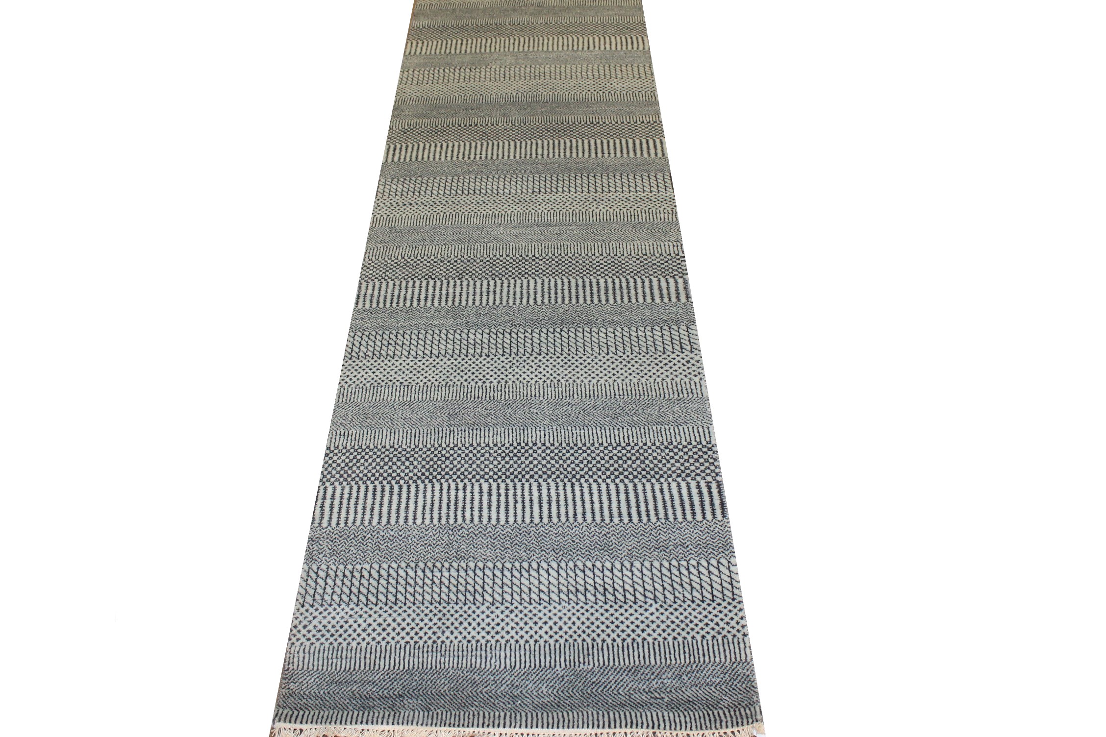 10 ft. Runner Casual Hand Knotted Wool & Viscose Area Rug - MR024923