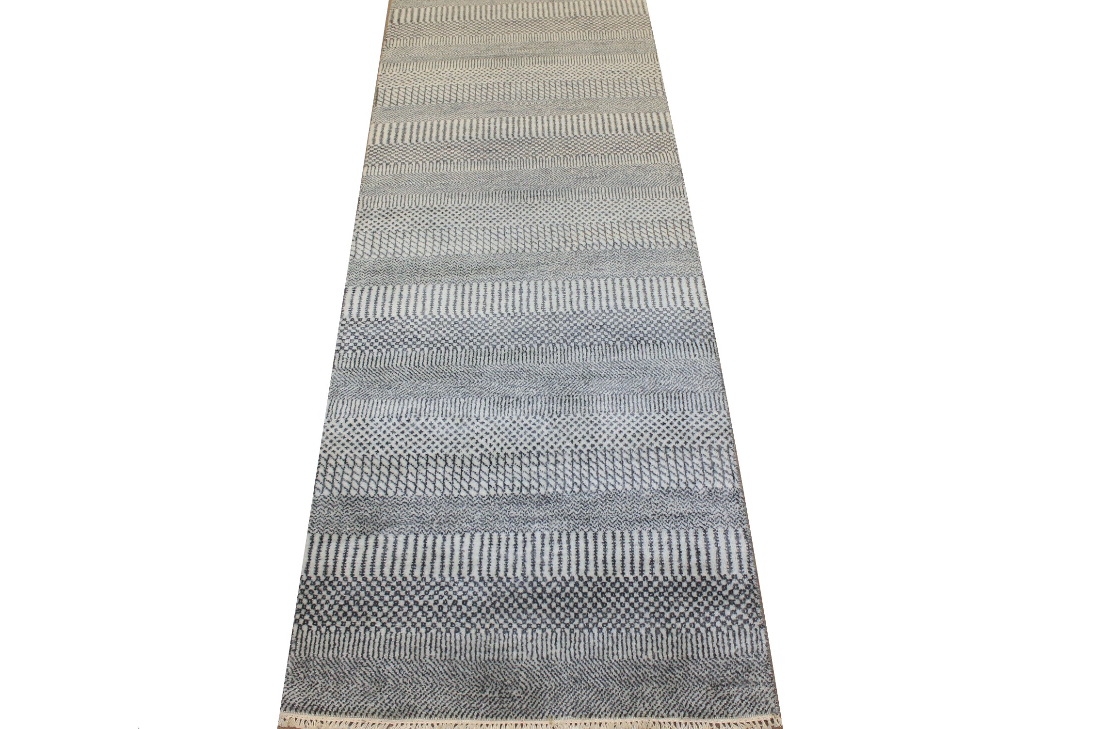 10 ft. Runner Casual Hand Knotted Wool & Viscose Area Rug - MR024923