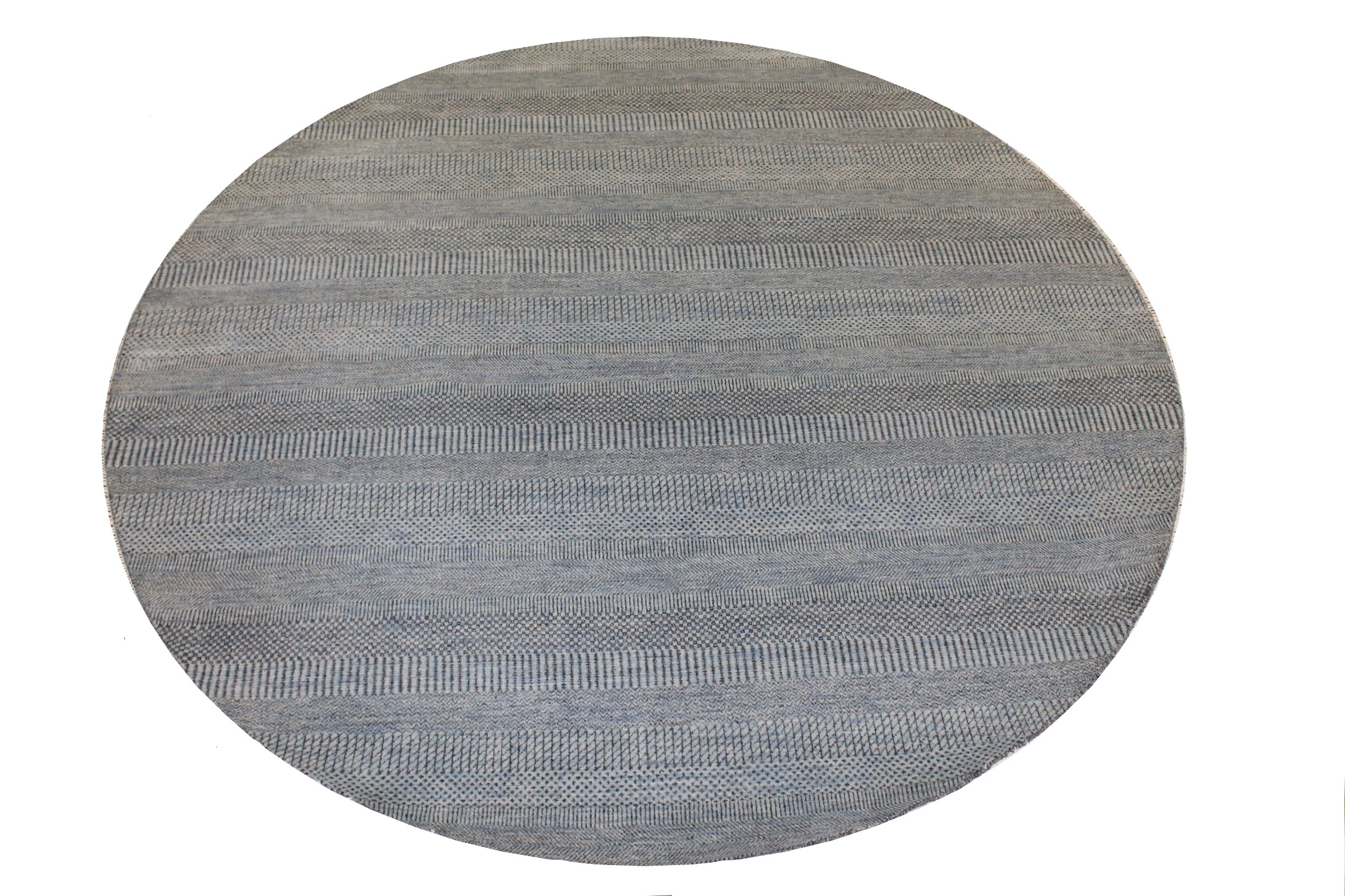 8 ft. Round & Square Casual Hand Knotted Wool & Viscose Area Rug - MR024925