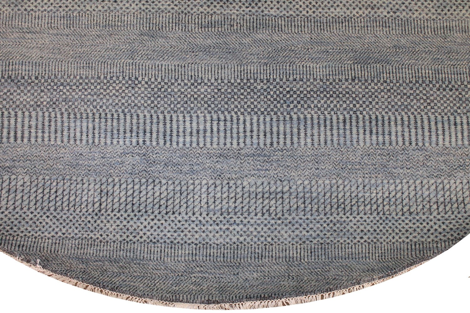 8 ft. Round & Square Casual Hand Knotted Wool & Viscose Area Rug - MR024925