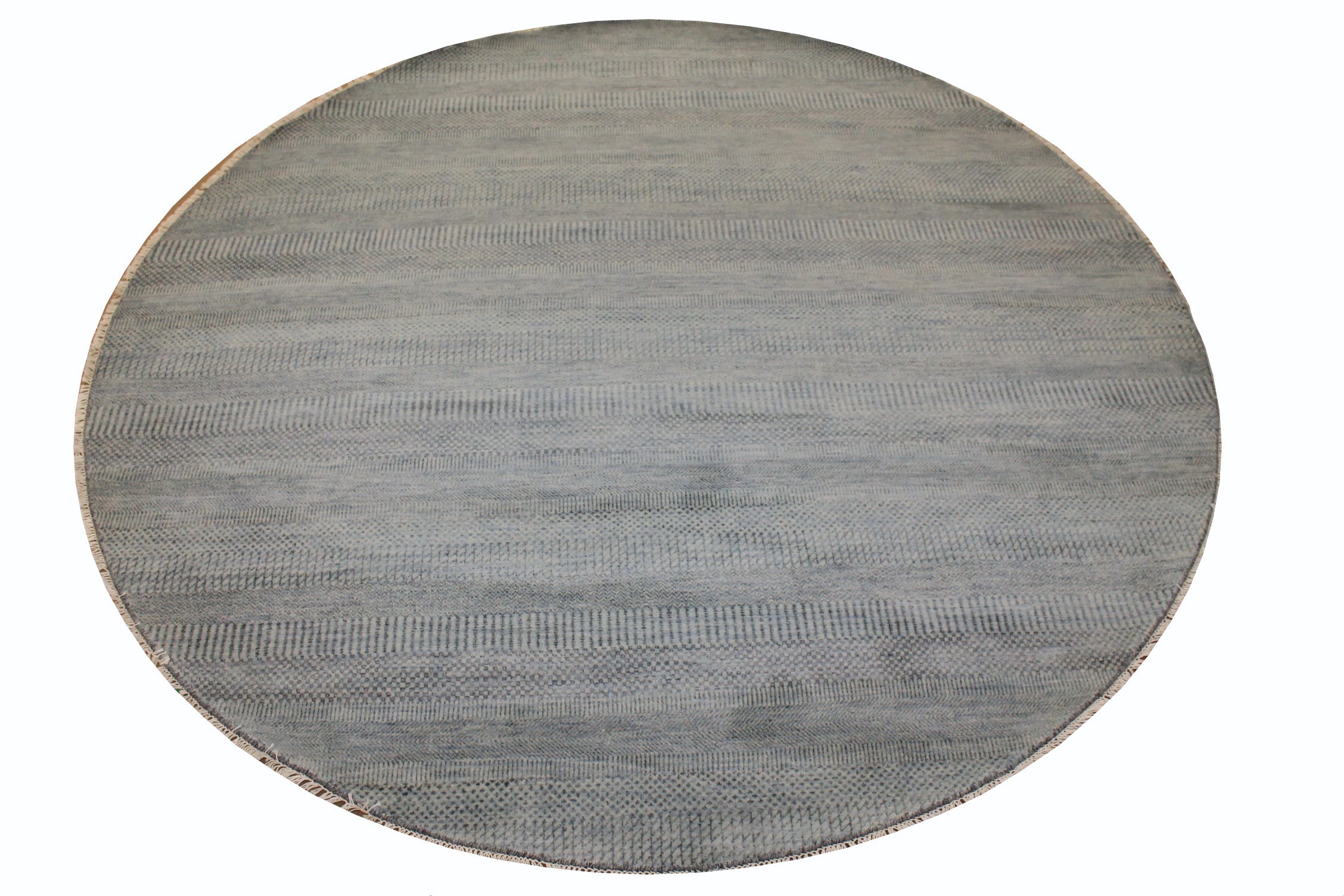 8 ft. Round & Square Casual Hand Knotted Wool & Viscose Area Rug - MR024925