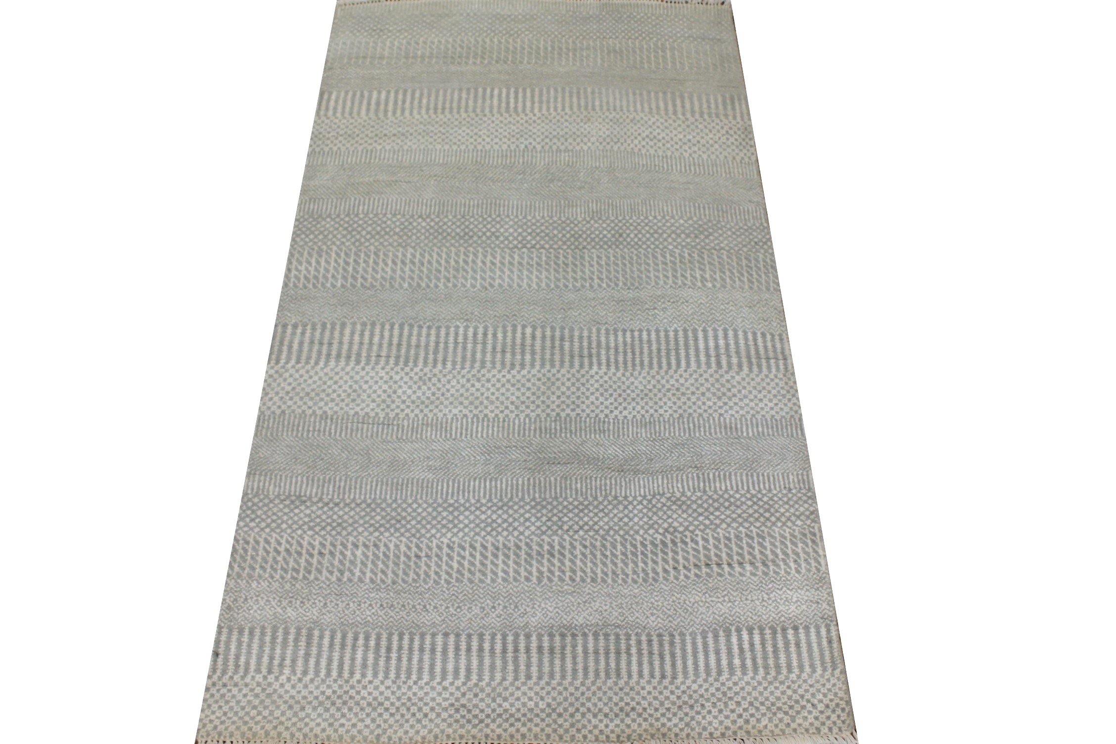 3x5 Casual Hand Knotted Wool & Viscose Area Rug - MR024936