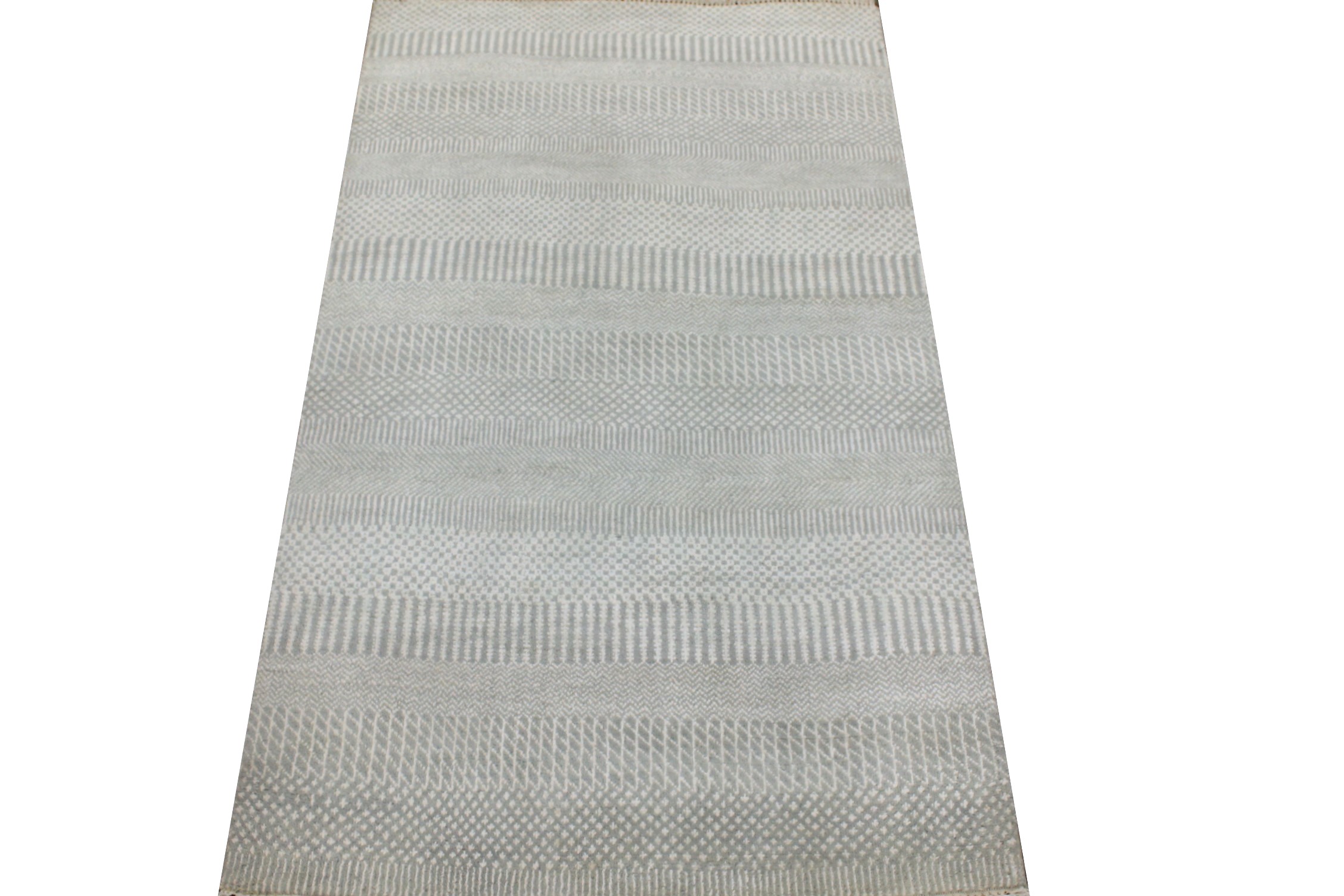 3x5 Casual Hand Knotted Wool & Viscose Area Rug - MR024936