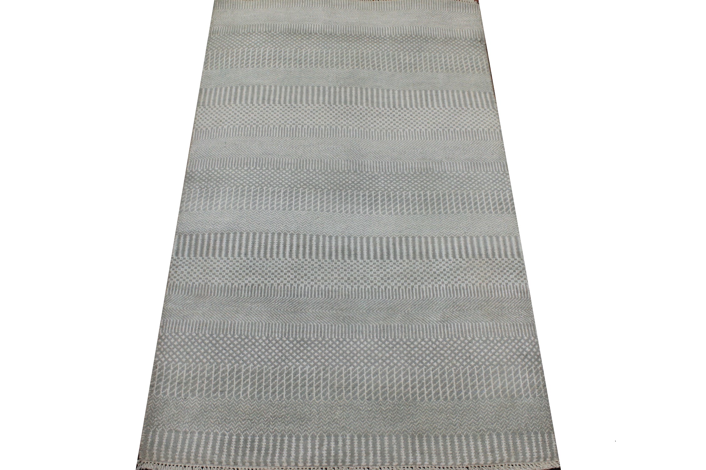 3x5 Casual Hand Knotted Wool & Viscose Area Rug - MR024937