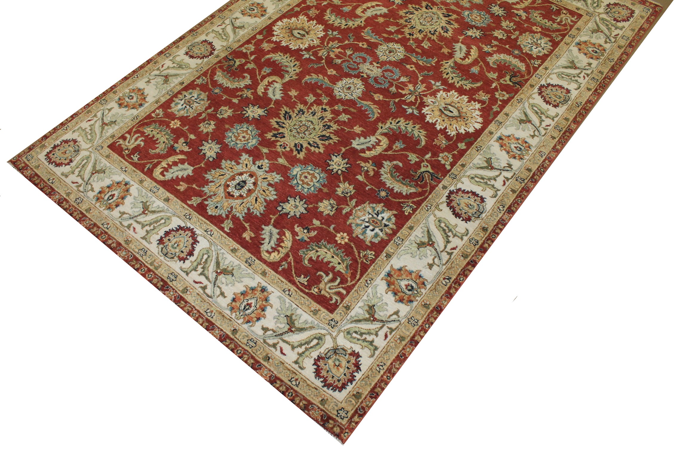 6x9 Traditional Hand Knotted Wool Area Rug - MR024941