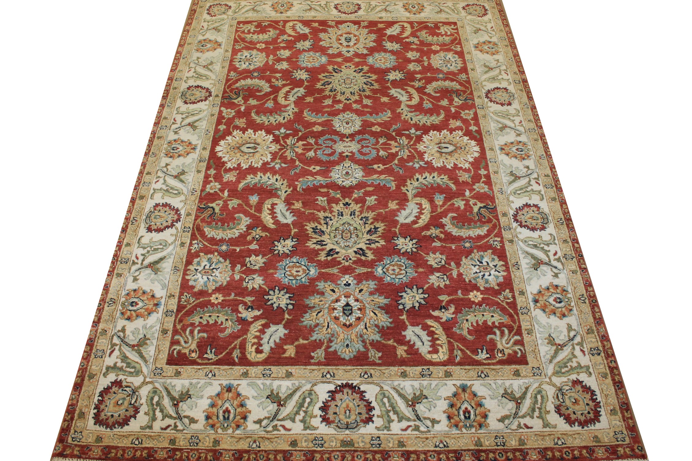 6x9 Traditional Hand Knotted Wool Area Rug - MR024941