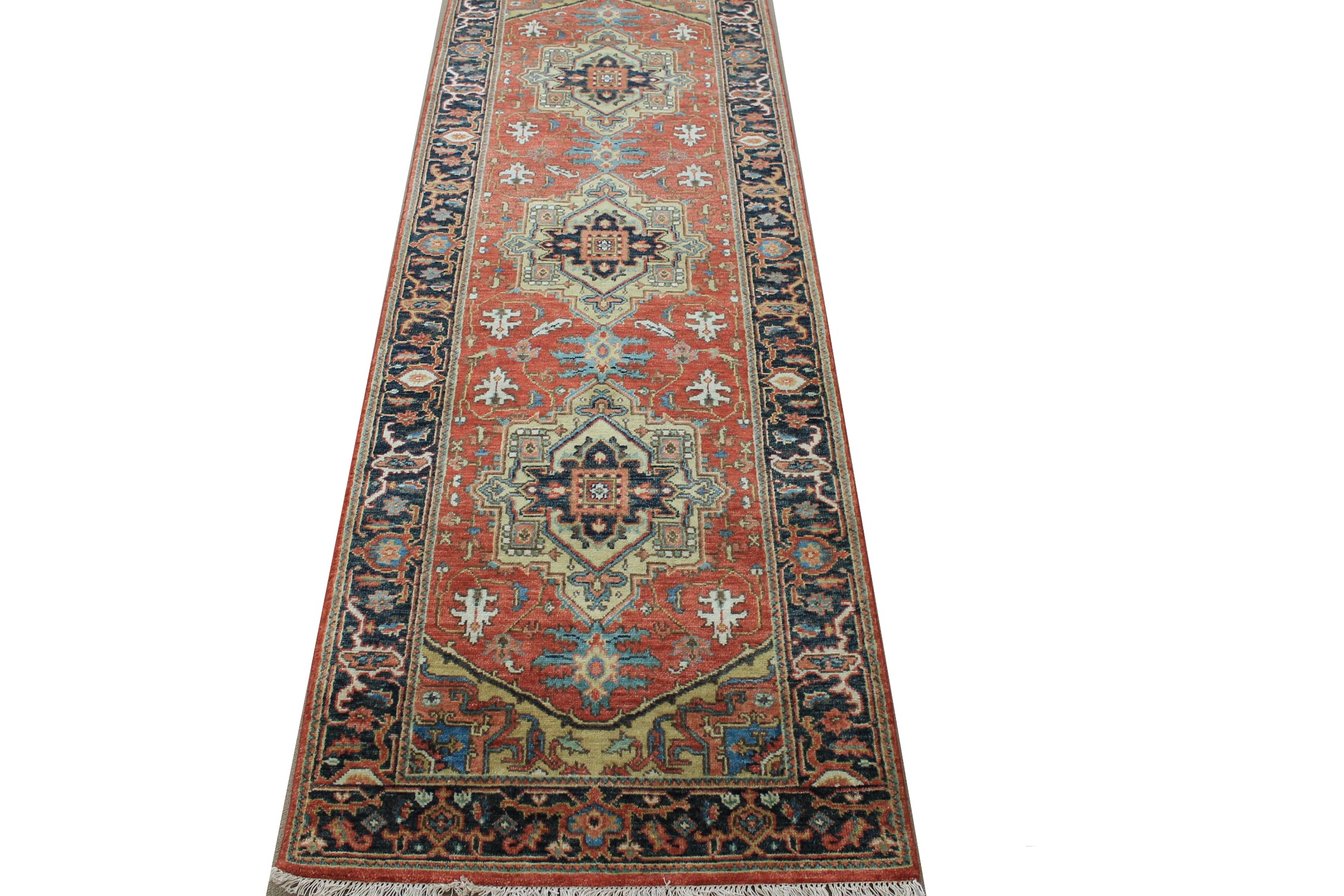8 ft. Runner Heriz/Serapi Hand Knotted Wool Area Rug - MR024972