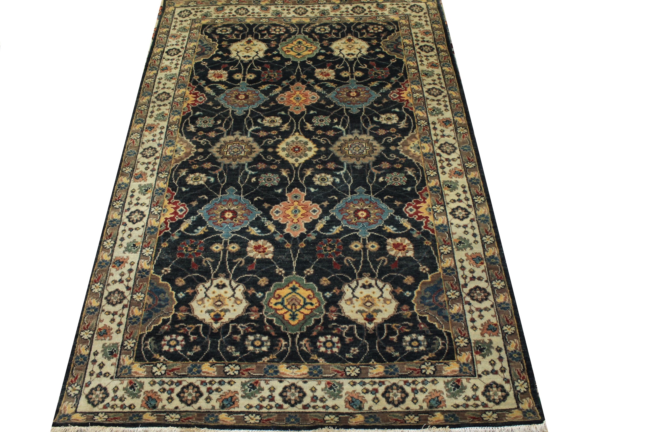 4x6 Traditional Hand Knotted Wool Area Rug - MR024975