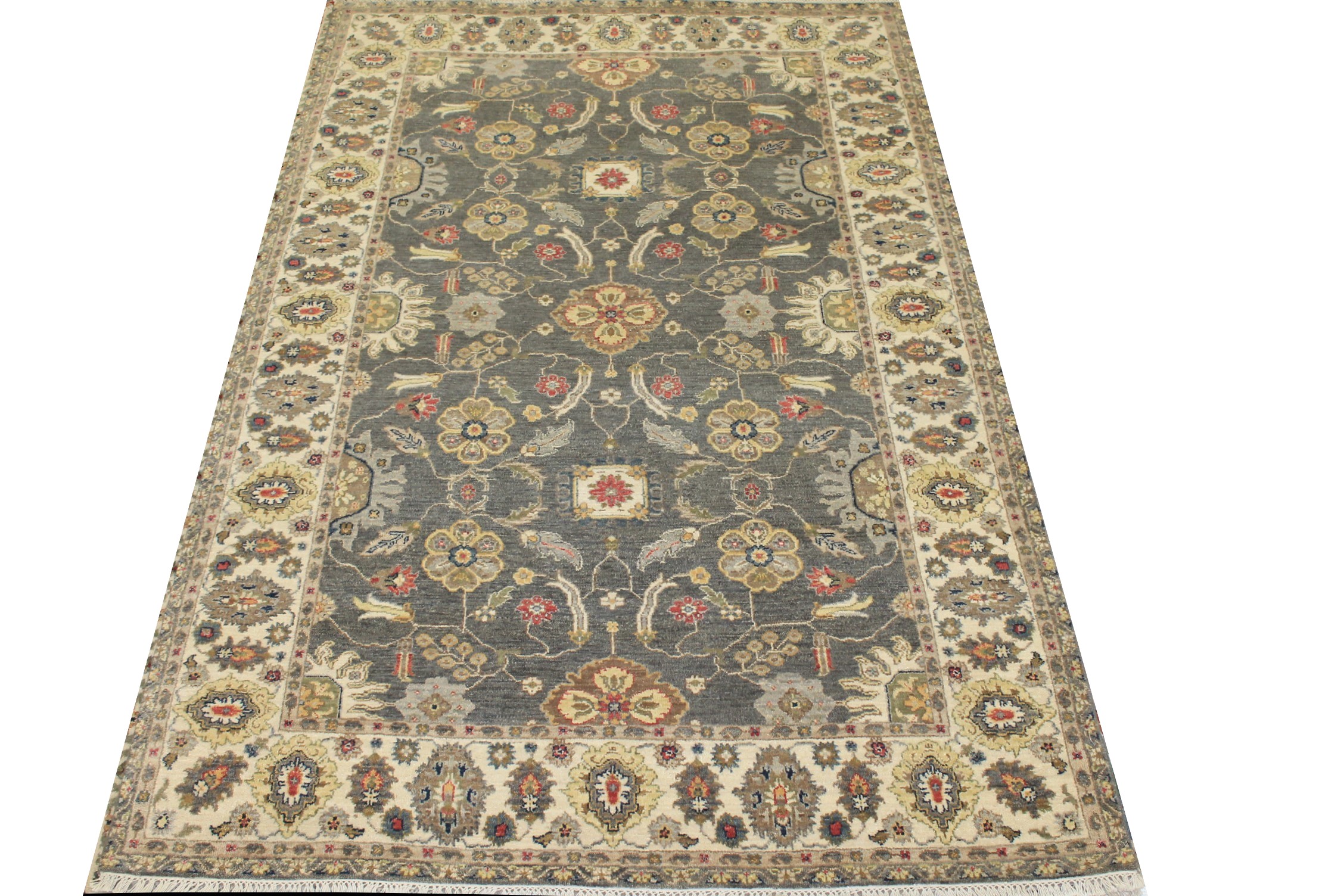 5x7/8 Traditional Hand Knotted Wool Area Rug - MR025051