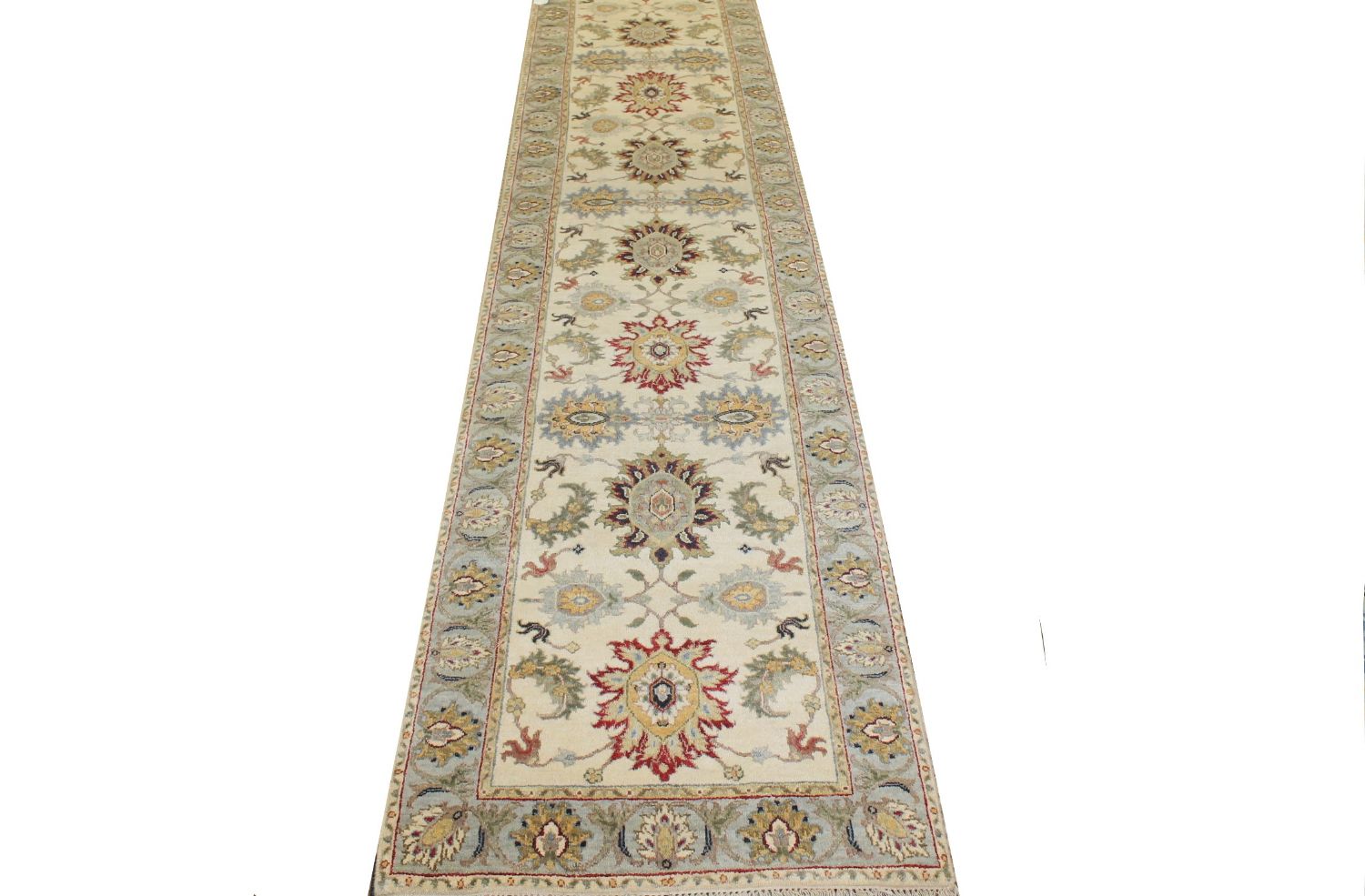 12 ft. Runner Traditional Hand Knotted Wool Area Rug - MR025058
