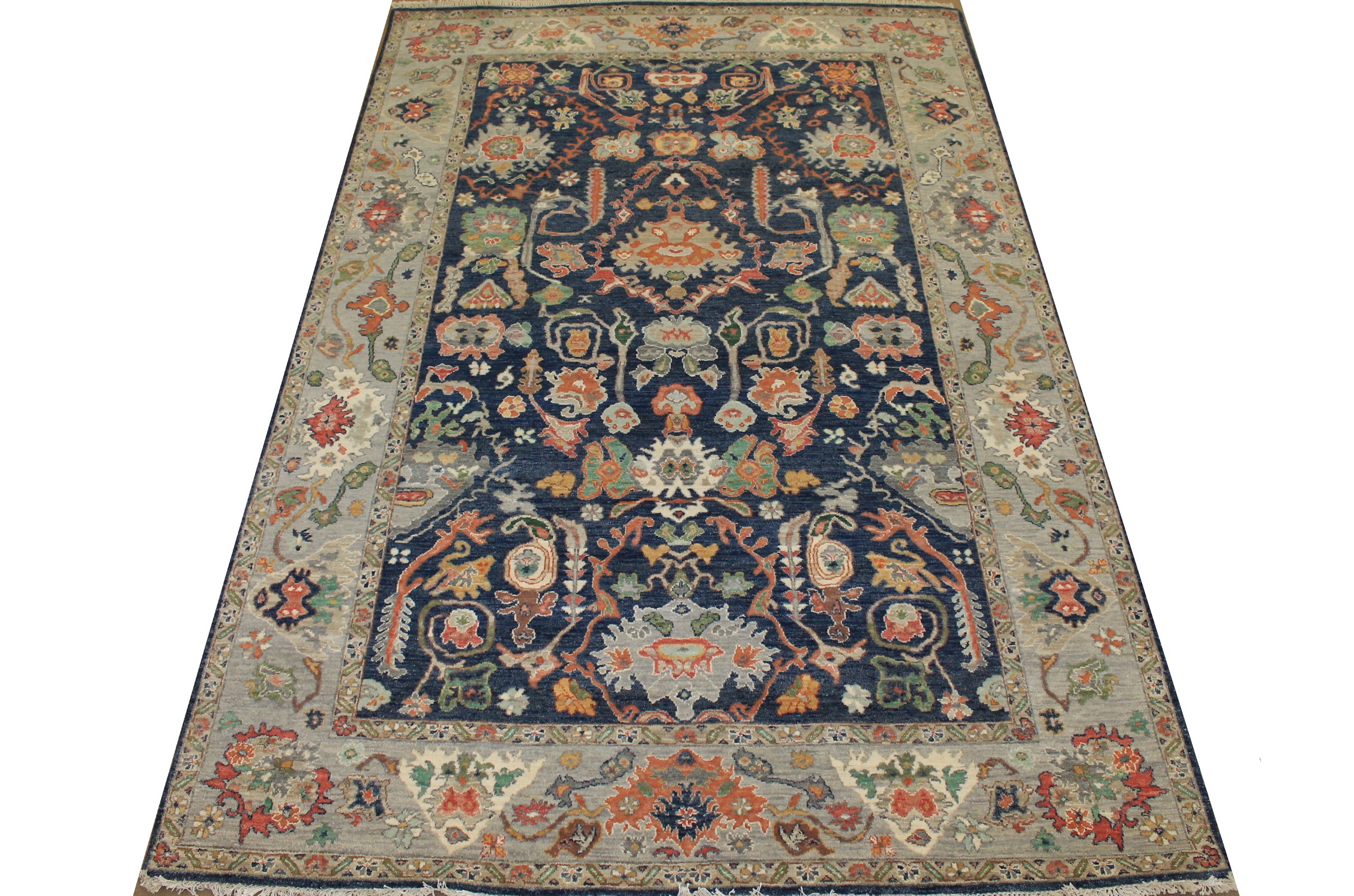 6x9 Traditional Hand Knotted Wool Area Rug - MR025092