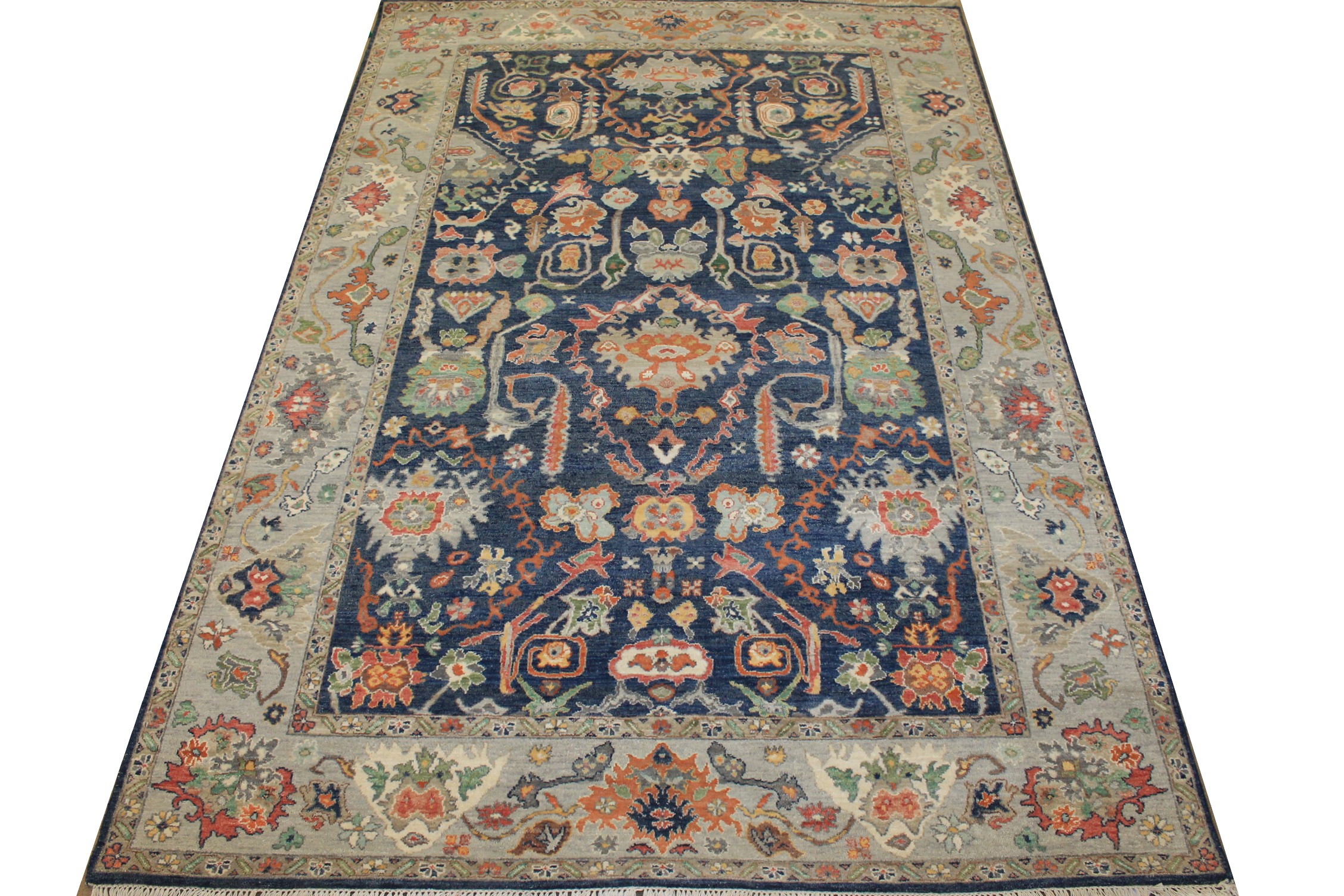 6x9 Traditional Hand Knotted Wool Area Rug - MR025092