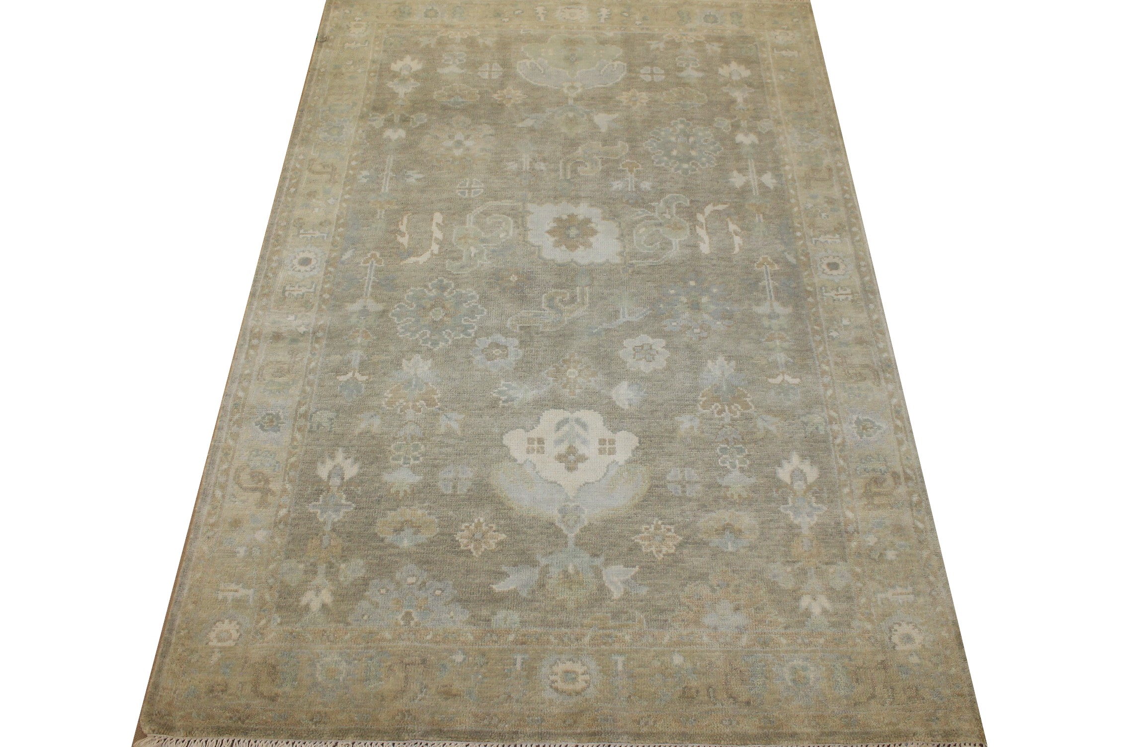 4x6 Oushak Hand Knotted Wool Area Rug - MR025140