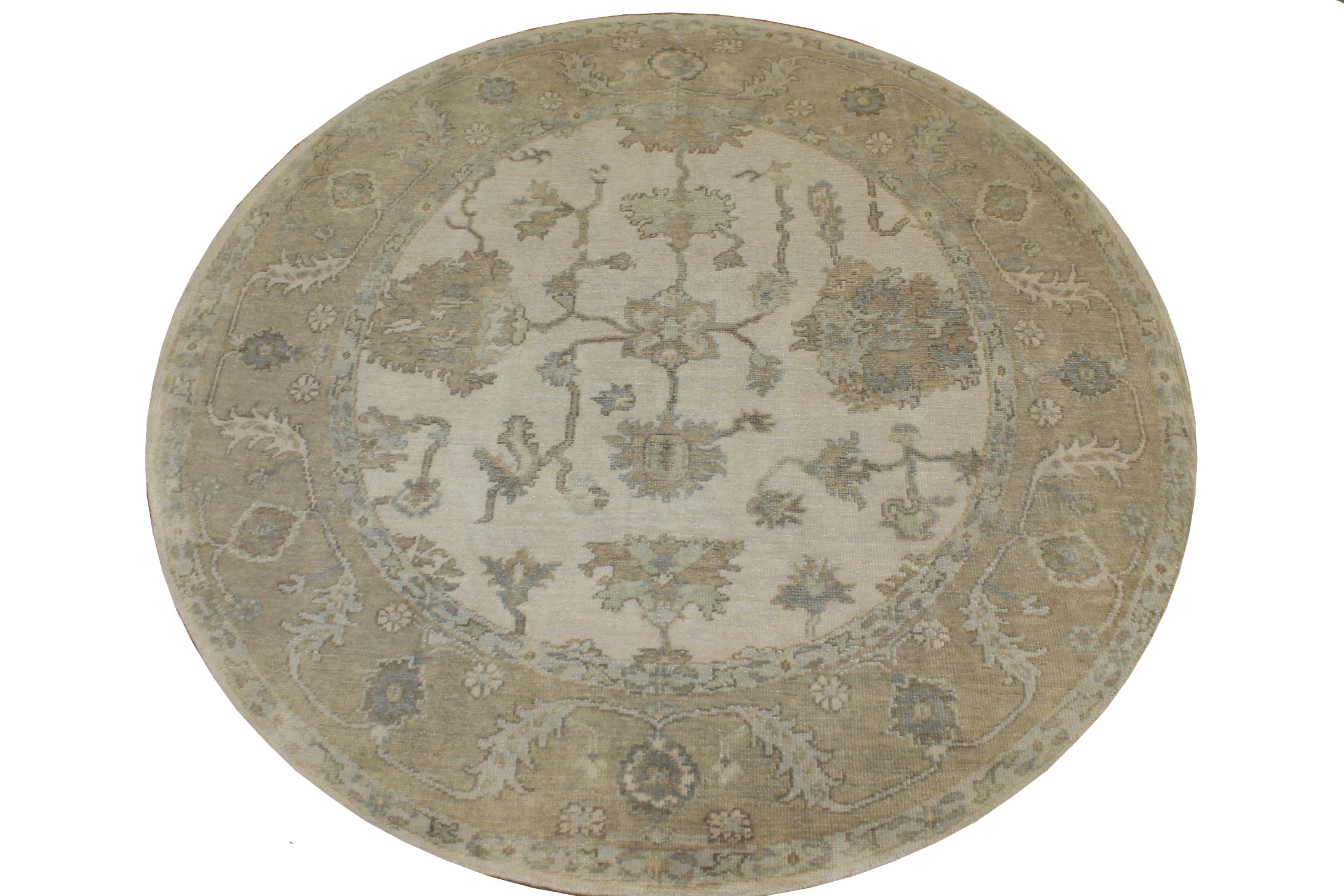 6 ft. - 7 ft. Round & Square Oushak Hand Knotted Wool Area Rug - MR025141