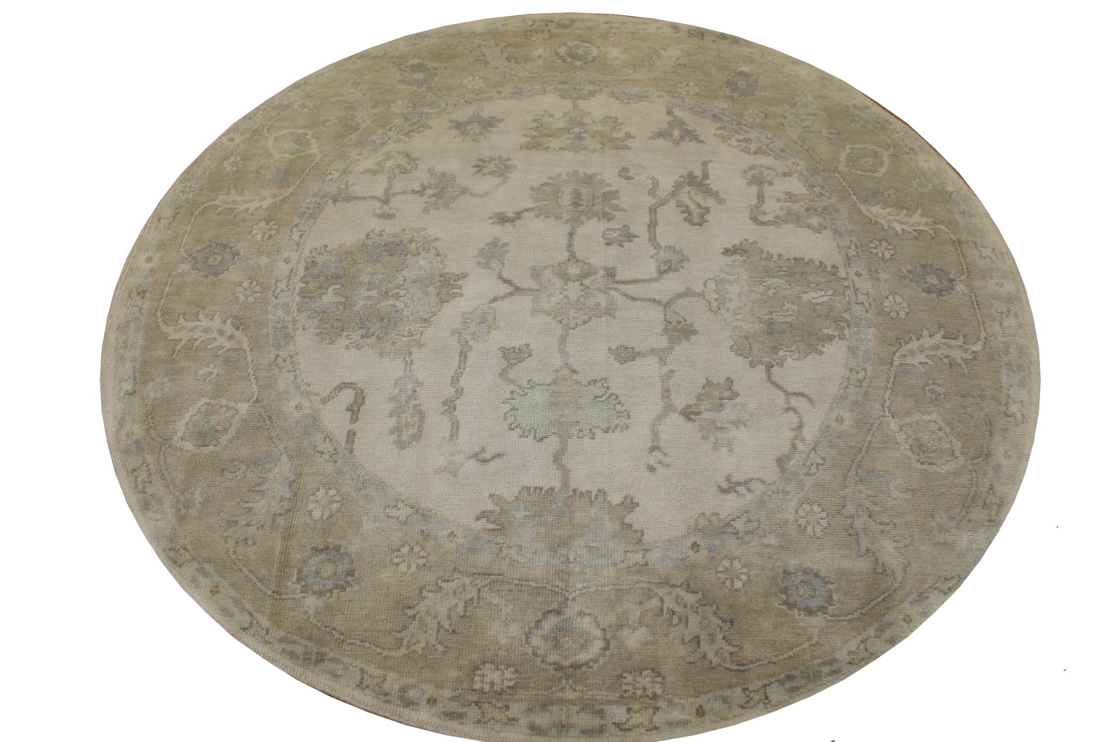 6 ft. - 7 ft. Round & Square Oushak Hand Knotted Wool Area Rug - MR025141